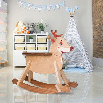 Wooden Rocking Deer - Adorable Ride-On Toy for Toddlers