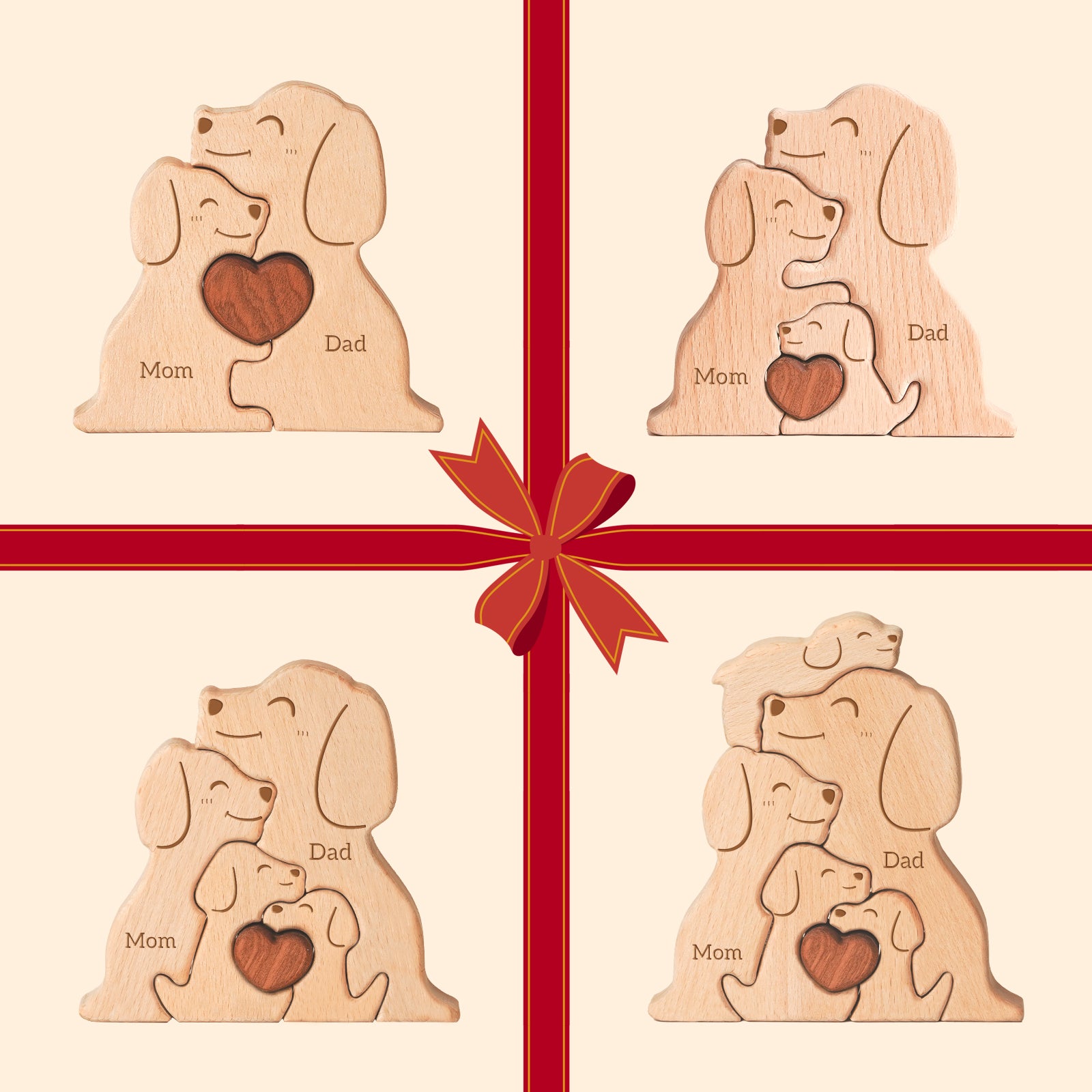 Puppy Family Puzzle: Adorable, Heartwarming Home Decor Gift