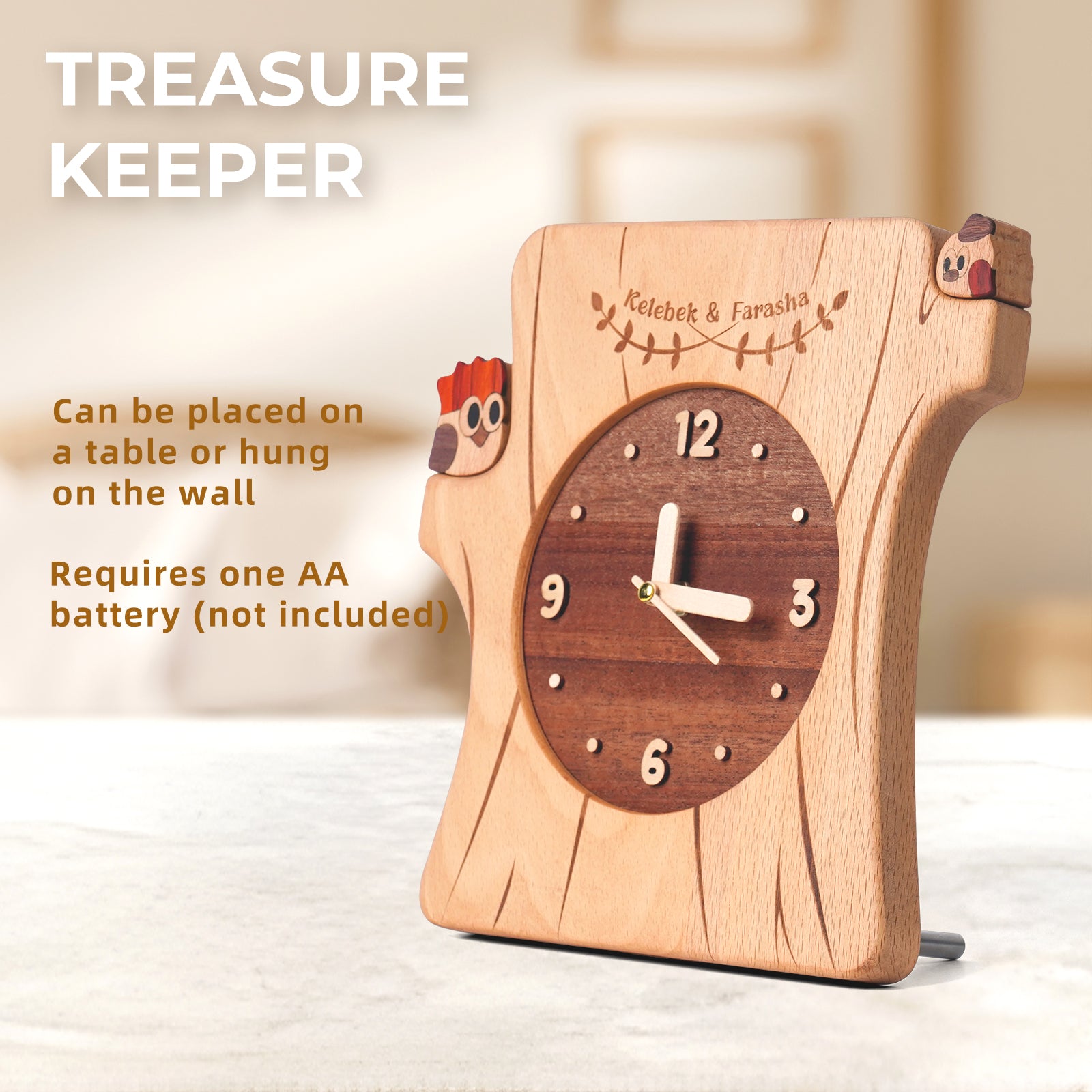 Wooden Forest Wall Clock - Nature-Inspired Artistry Meets Functional Design