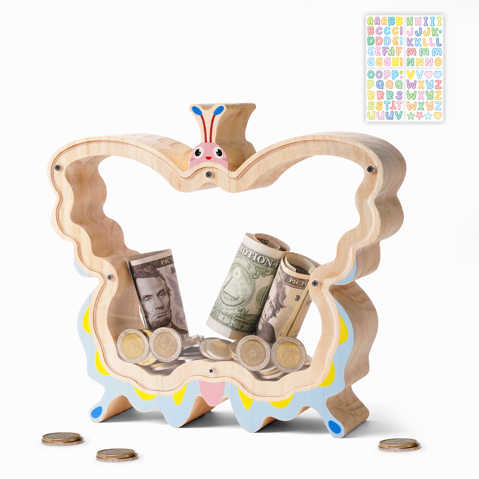 Butterfly Wooden Piggy Bank