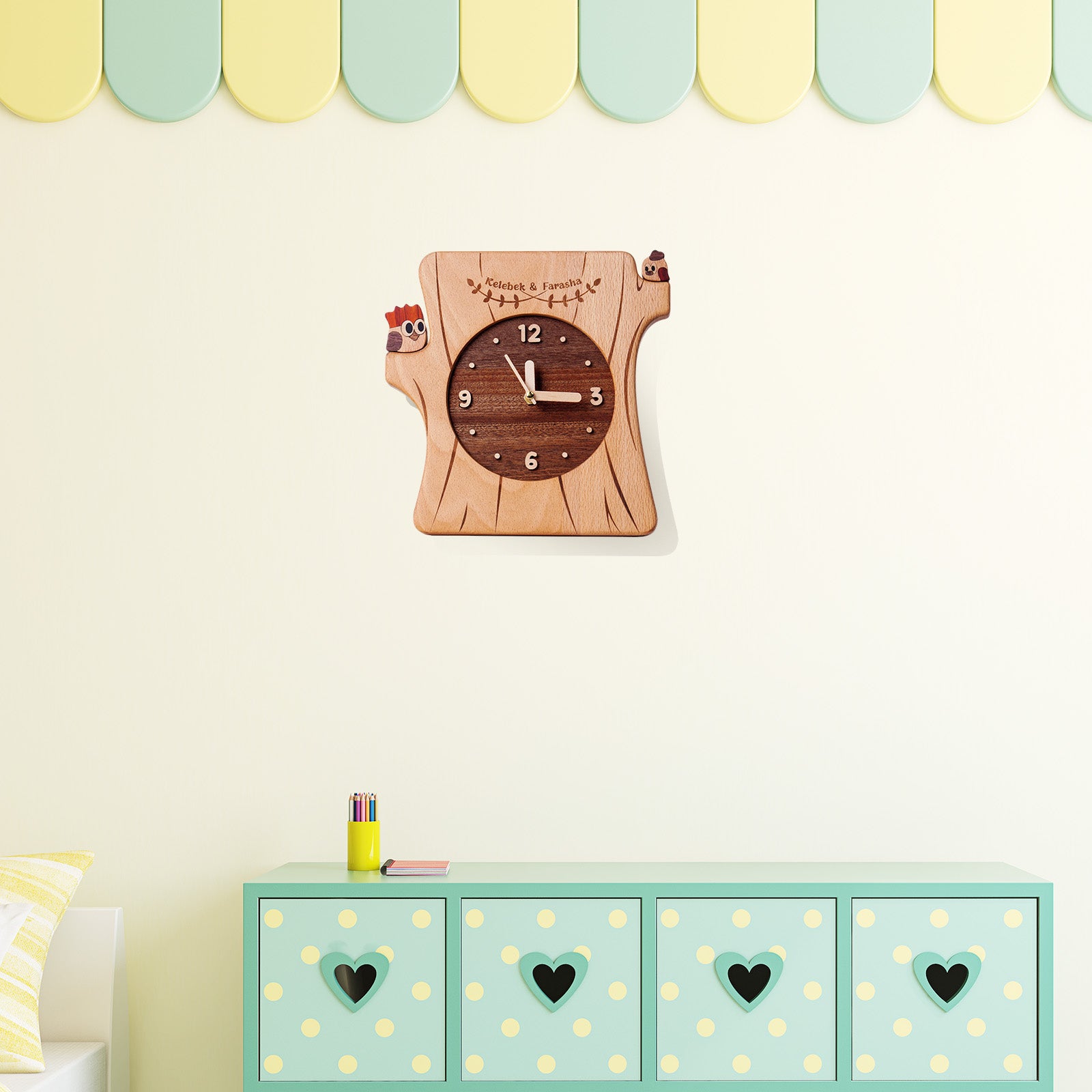 Wooden Forest Wall Clock - Nature-Inspired Artistry Meets Functional Design
