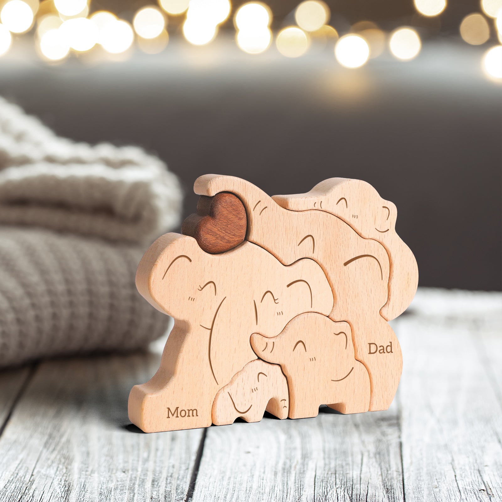Elephant Family Puzzle: Safari Decor, Heartwarming Gift