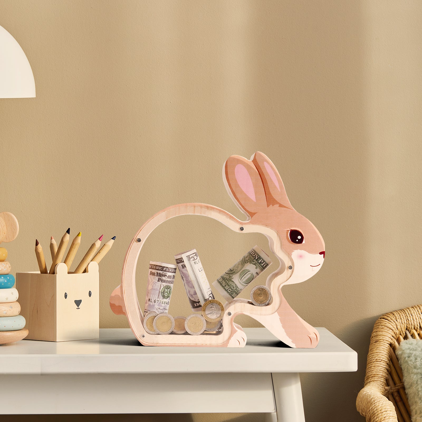 Bunny Coin Bank: Handcrafted, Cute, Perfect Gift