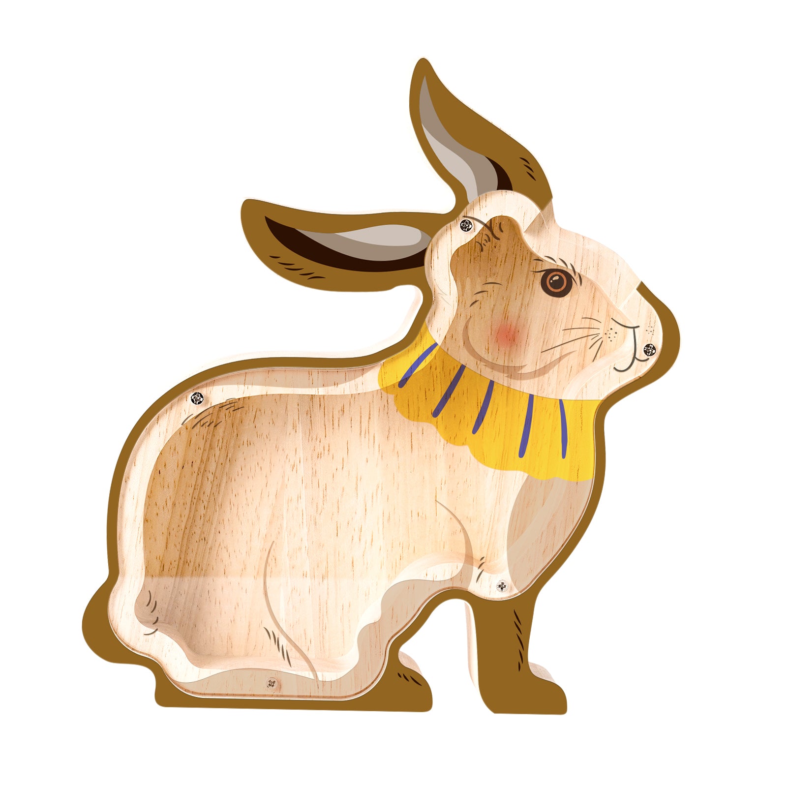 Adorable Wooden Rabbit Piggy Bank: Whimsical Savings for Kids & Bunny Lovers