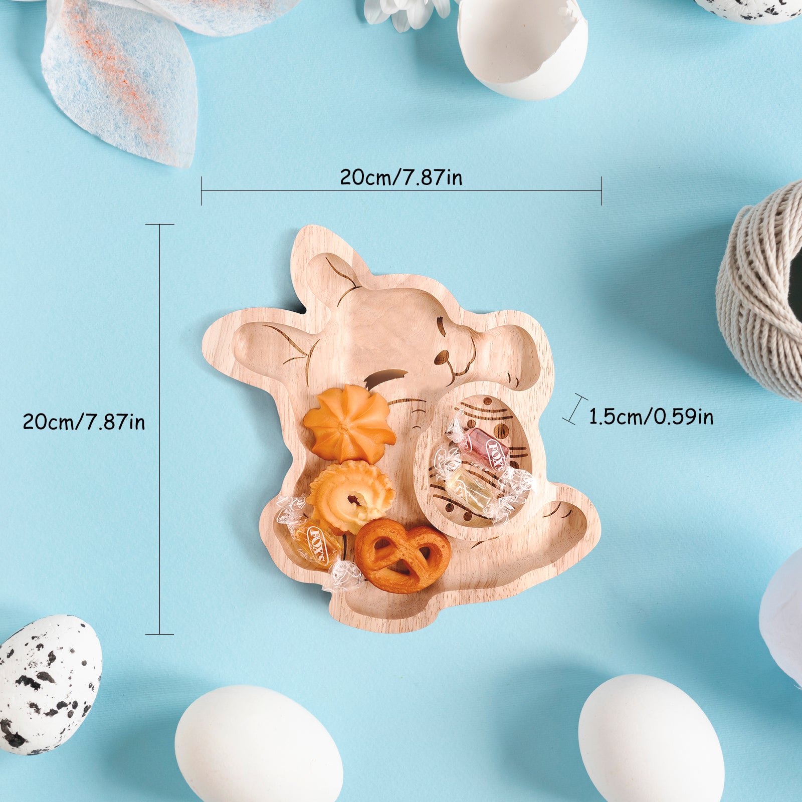 Easter Bunny Wooden Tray: Charming Spring Decor & Functional Gift