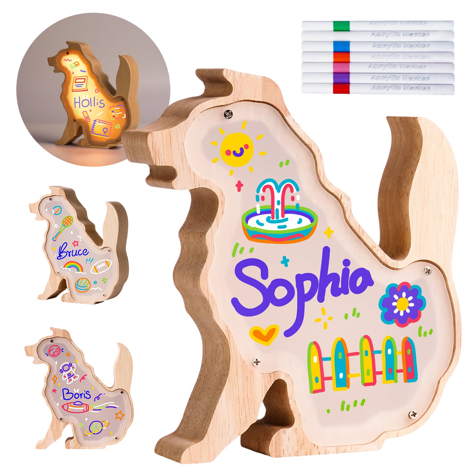 Dog Lamp Kit: DIY, Paintable, Perfect for Kids