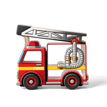 Wooden Piggy Bank for Kids, Fire Truck Piggy Bank with Acrylic Panels, Unbreakable Toddler Money Box for Boys and Girls, DIY Kids Safe Coin Box with Letter Sticker, Birthday Gift Visit the Uniwooder Store