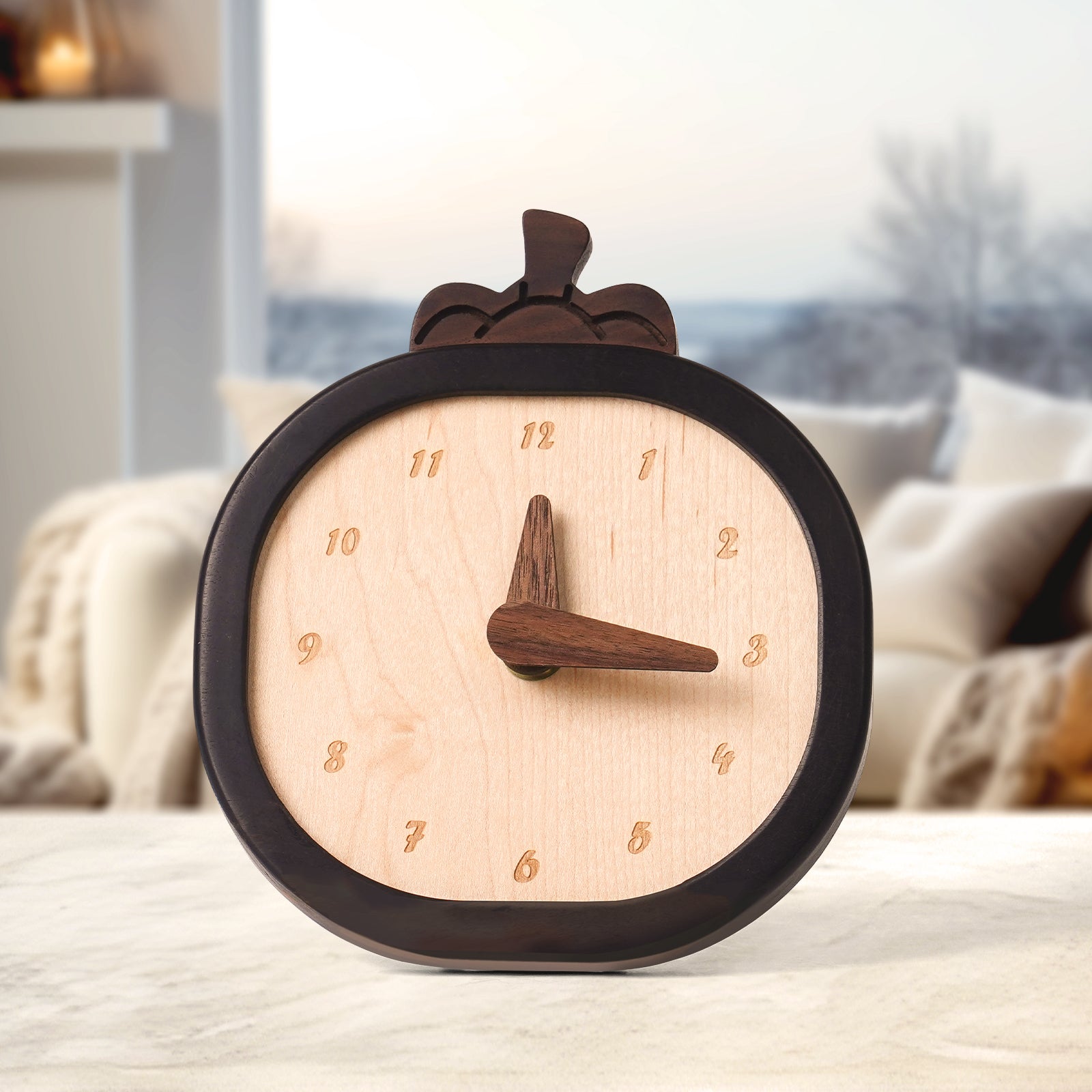 Mangosteen Wooden Desk Clock – Exotic Elegance Meets Functional Art
