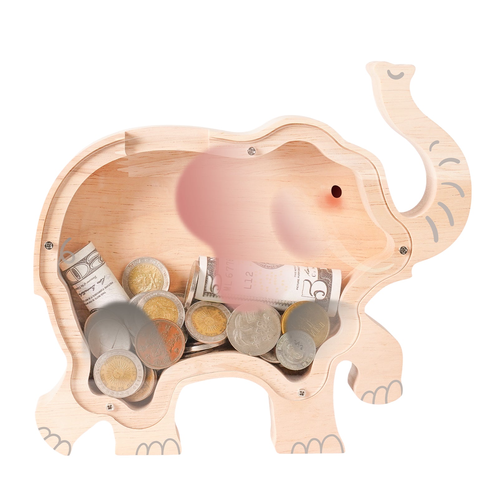 Majestic Wooden Elephant Piggy Bank: A Treasured Gift for Savers & Animal Lovers
