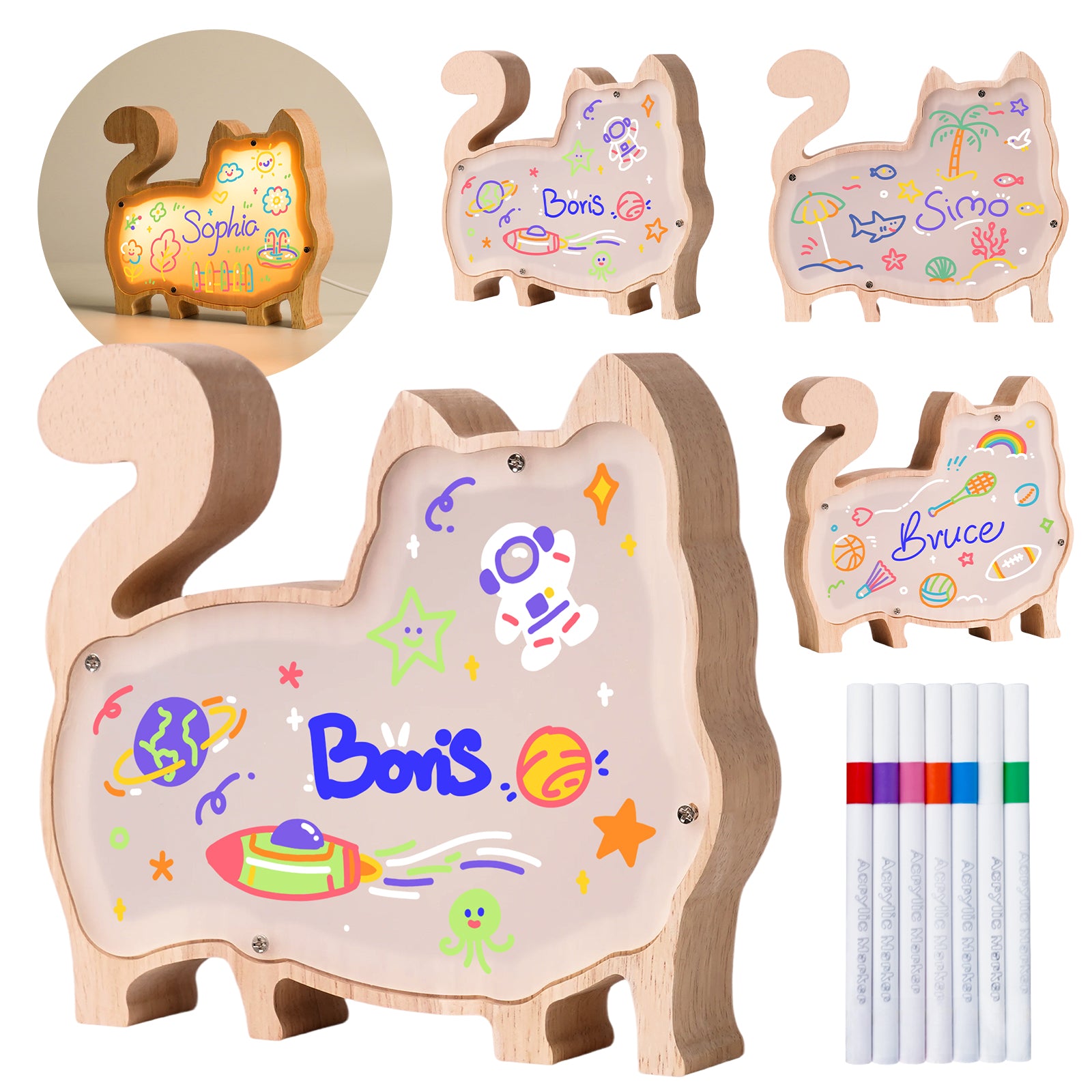 Cat Lamp Kit: DIY, Paintable, Great for Kids