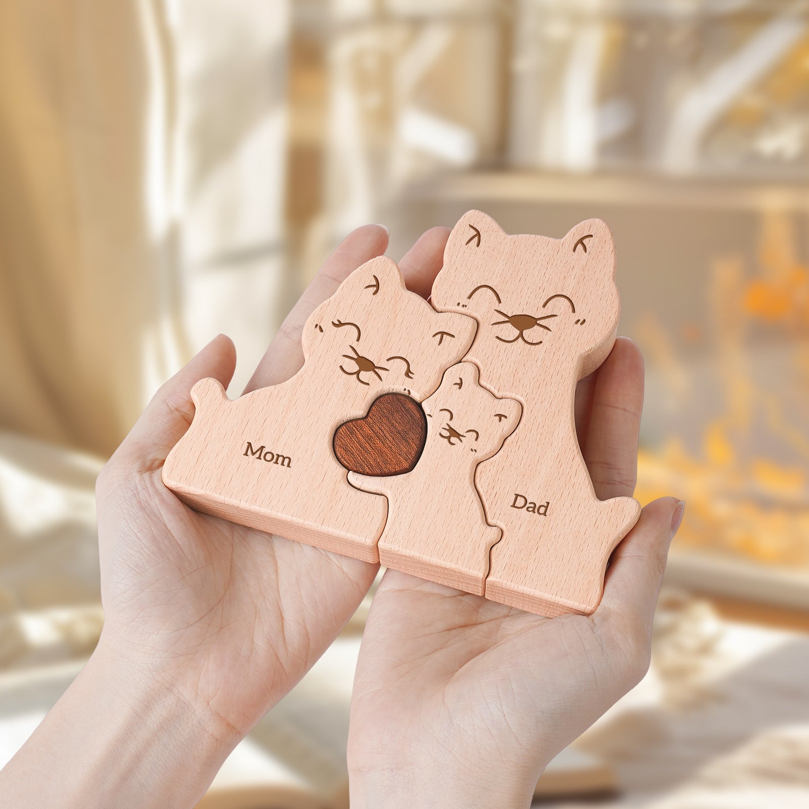 Cat Family Puzzle Set: Adorable, Heartwarming Home Decor Gift