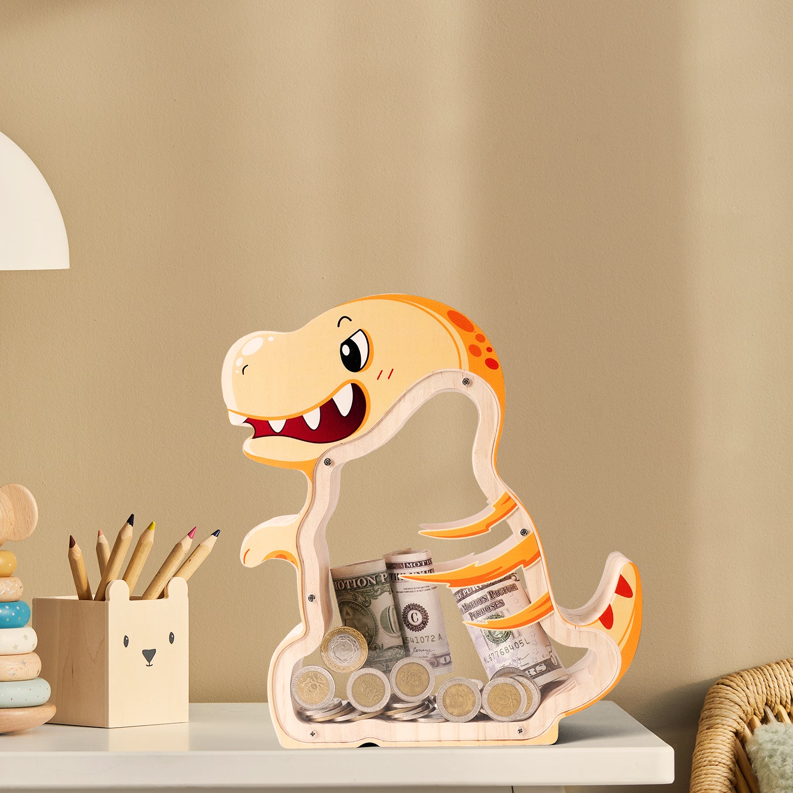 T-Rex Coin Bank: Fun, Decorative Kids' Gift