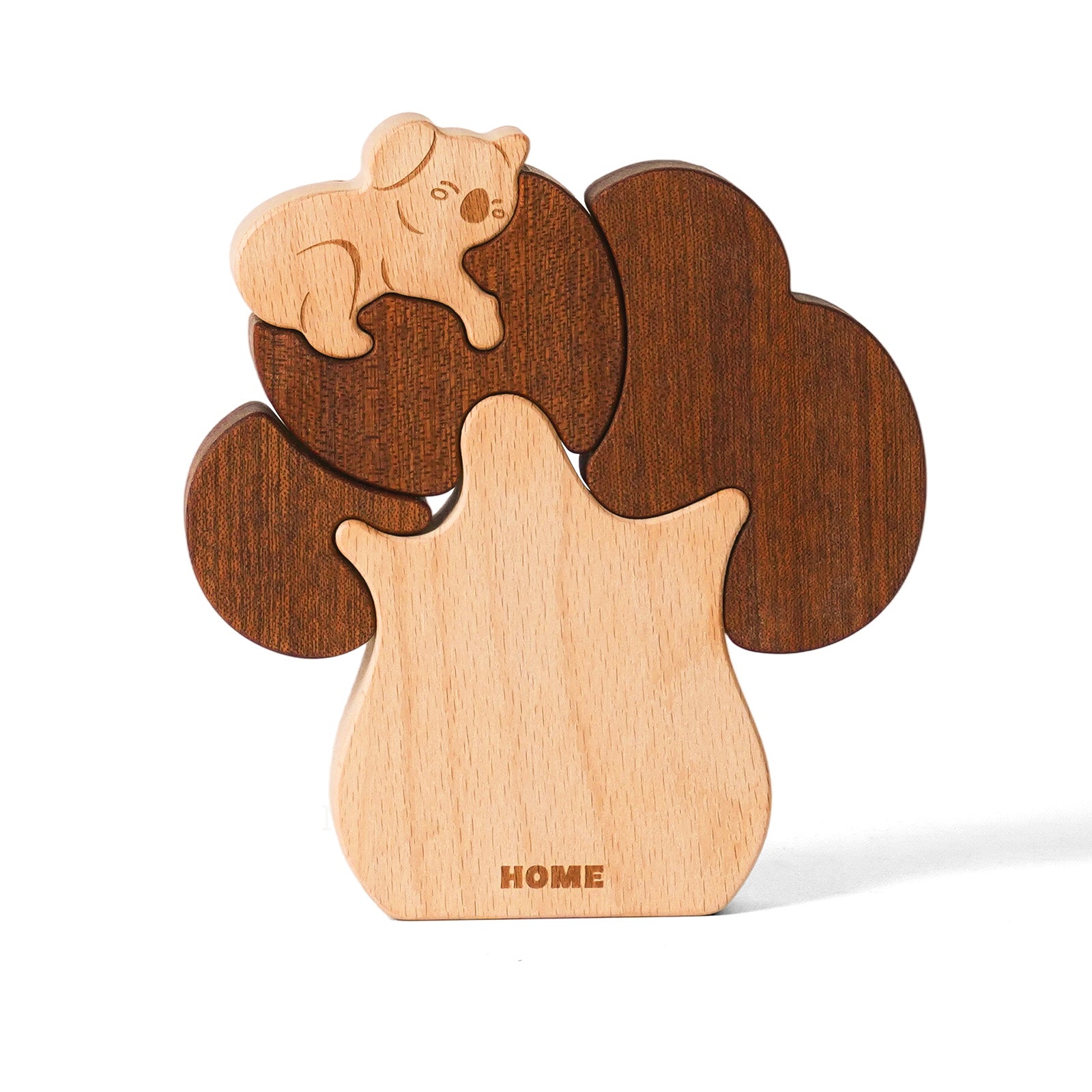"Koala Tree" Wooden Hugging Statue - Adorable Wildlife Decor & Gift