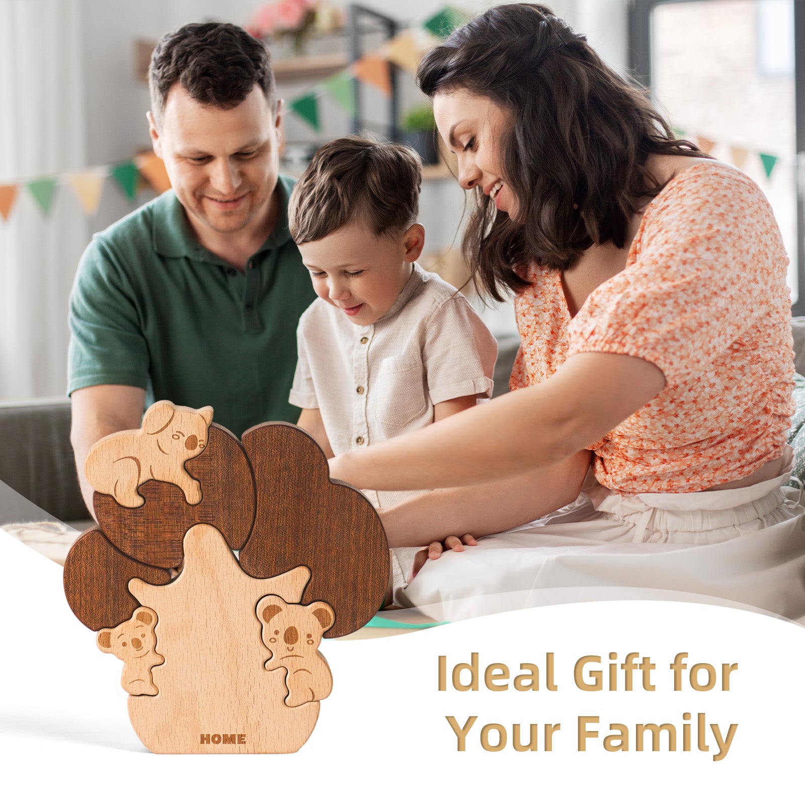 "Koala Tree" Wooden Hugging Statue - Adorable Wildlife Decor & Gift