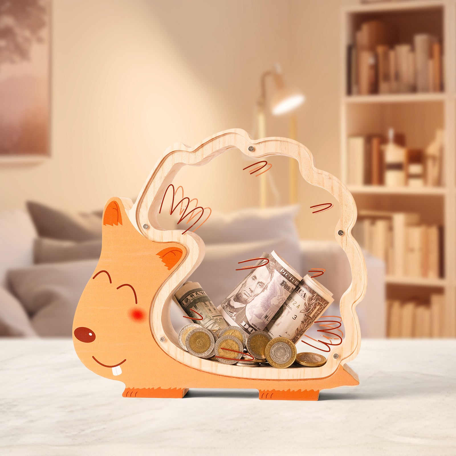 Adorable Hedgehog Coin Bank: Cute, Handcrafted, Functional Gift for Friends