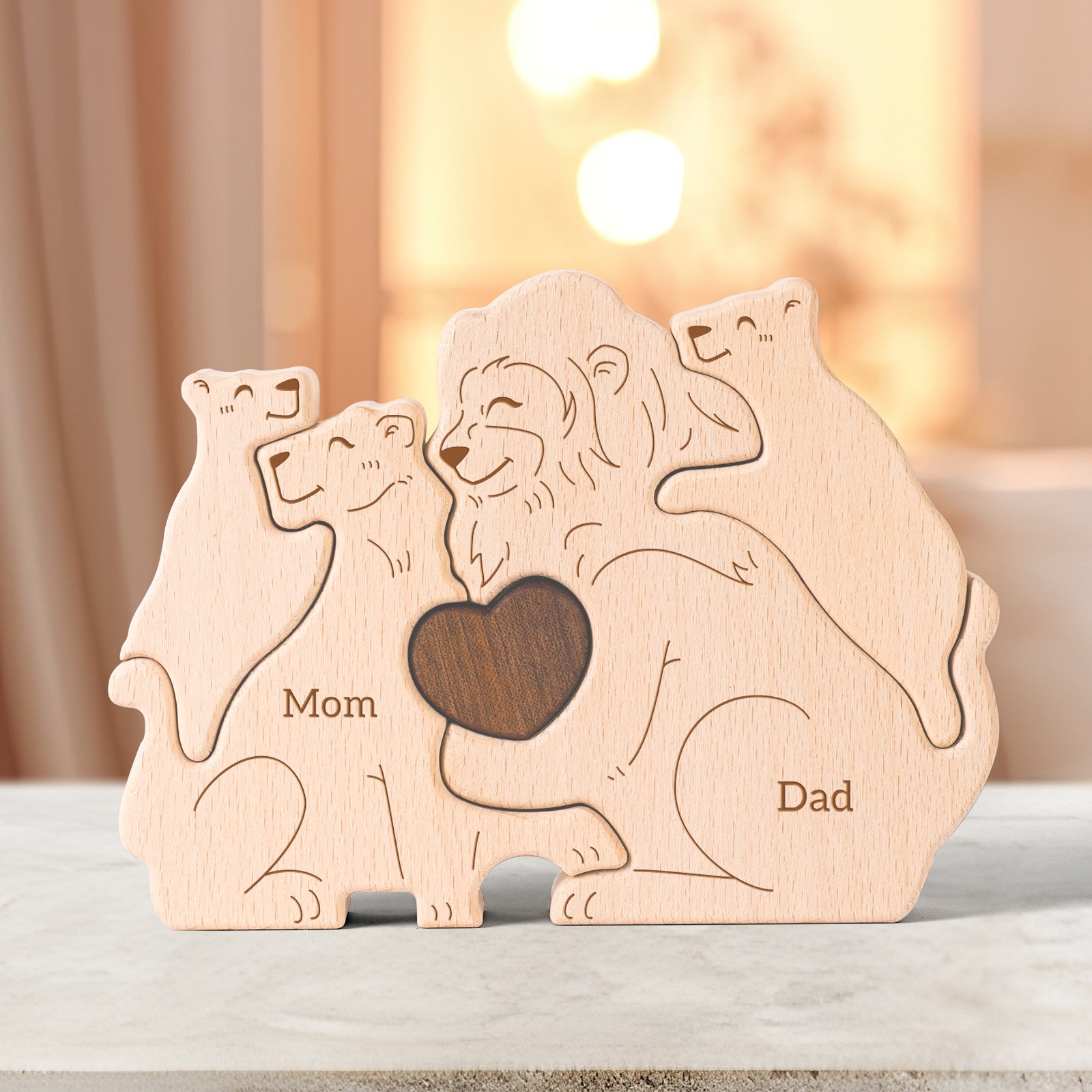 Lion Family Puzzle: Jungle Decor, Symbol of Strength