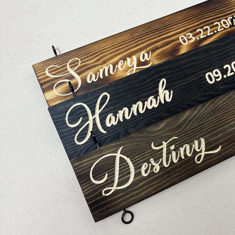 [Add-on Only] Extra Name Slats for Deep Engraved Family Sign