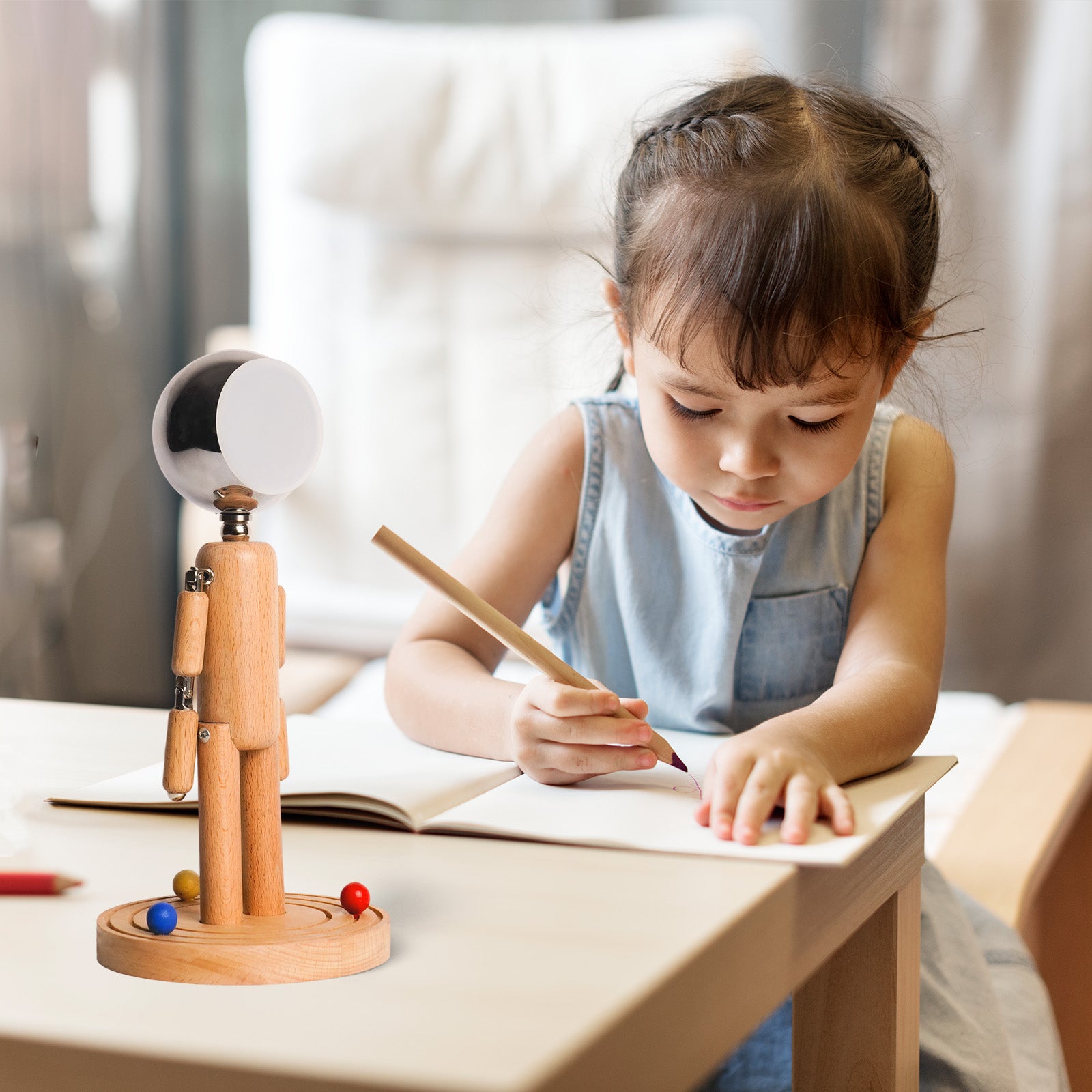 Wooden astronaut lamp - Magical Floating Spaceman with Magnetic Fun