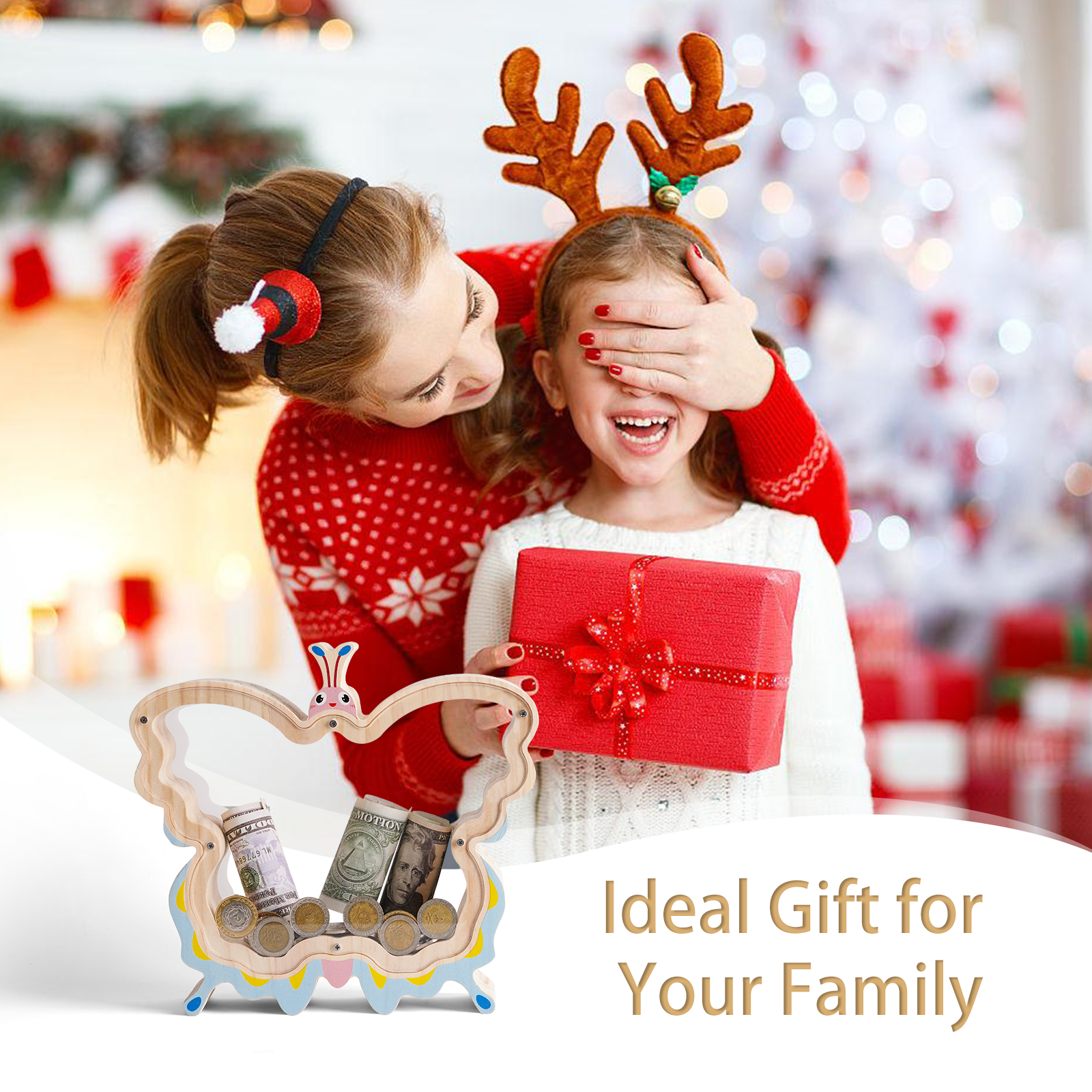 Butterfly Wooden Piggy Bank