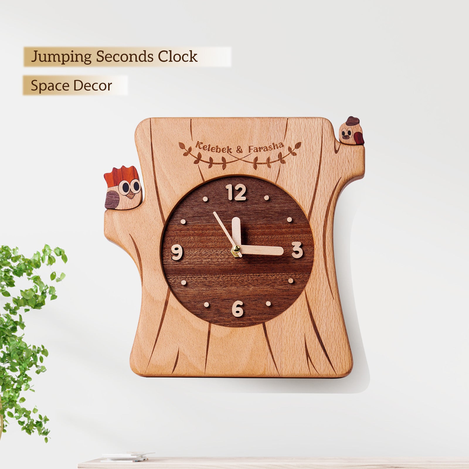 Wooden Forest Wall Clock - Nature-Inspired Artistry Meets Functional Design