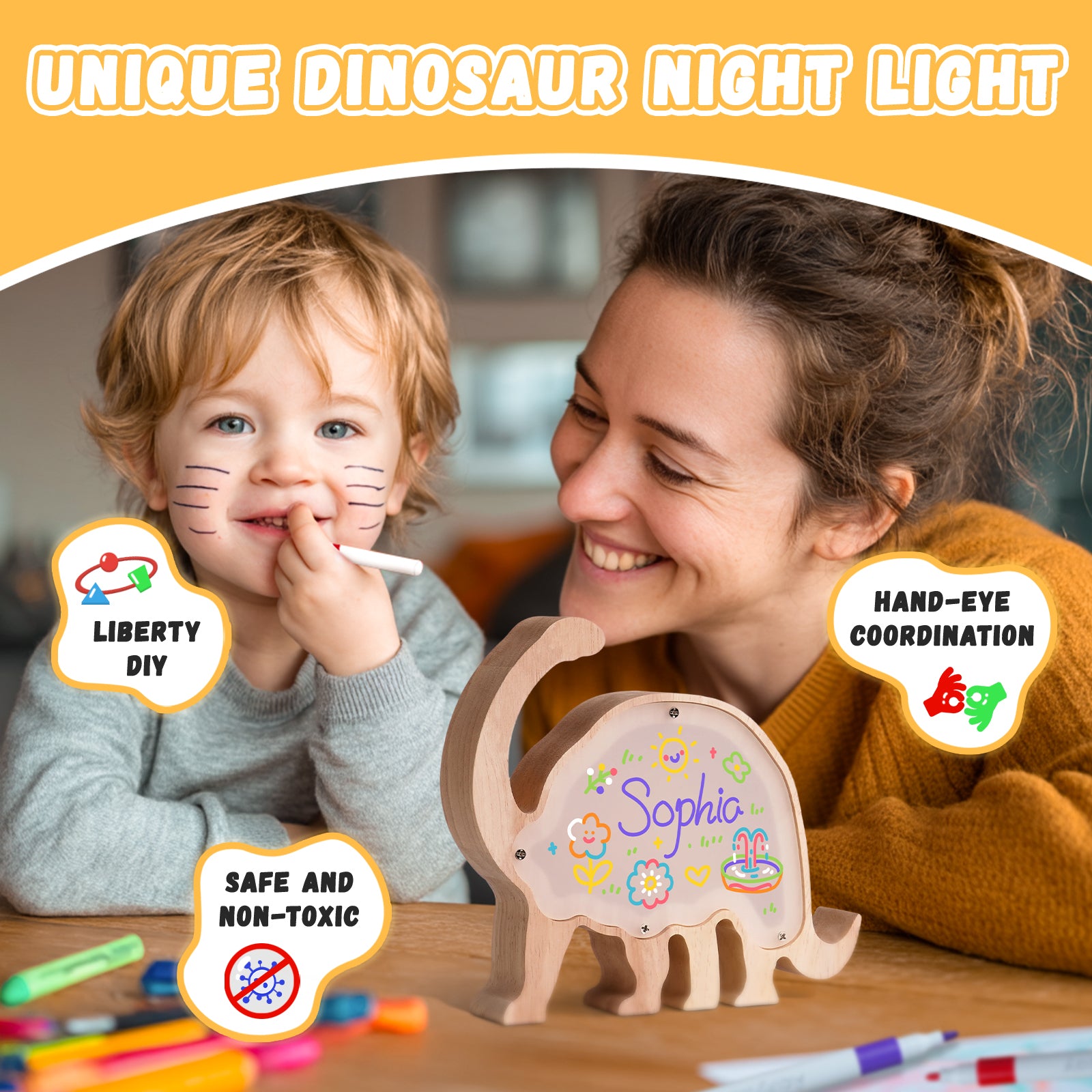 Brachiosaurus Lamp Kit: DIY, Paintable, Perfect Birthday Gift