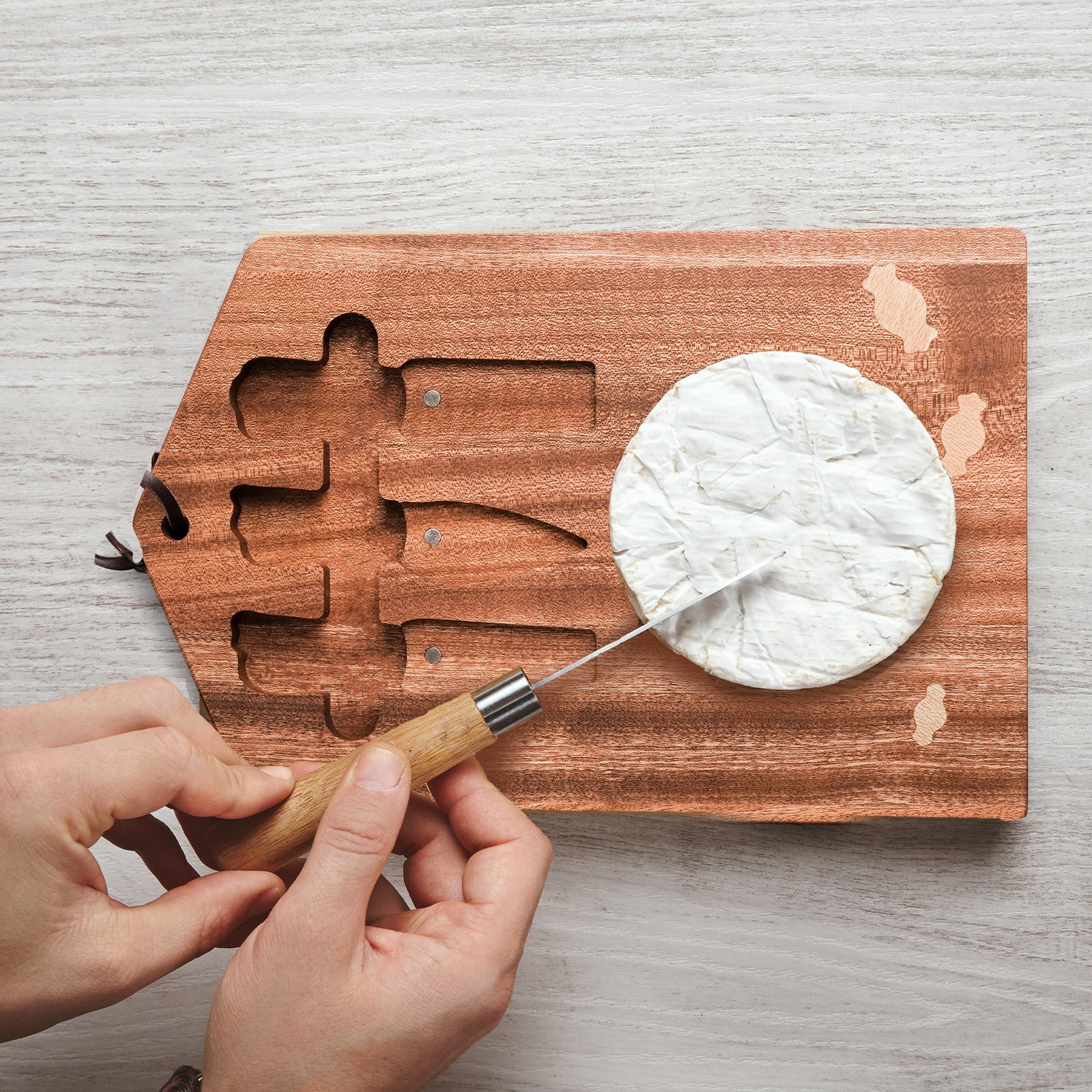 Wooden Cheese Knife Set with Candy-Themed Cutting Board – Fun Gift for Kids & Families