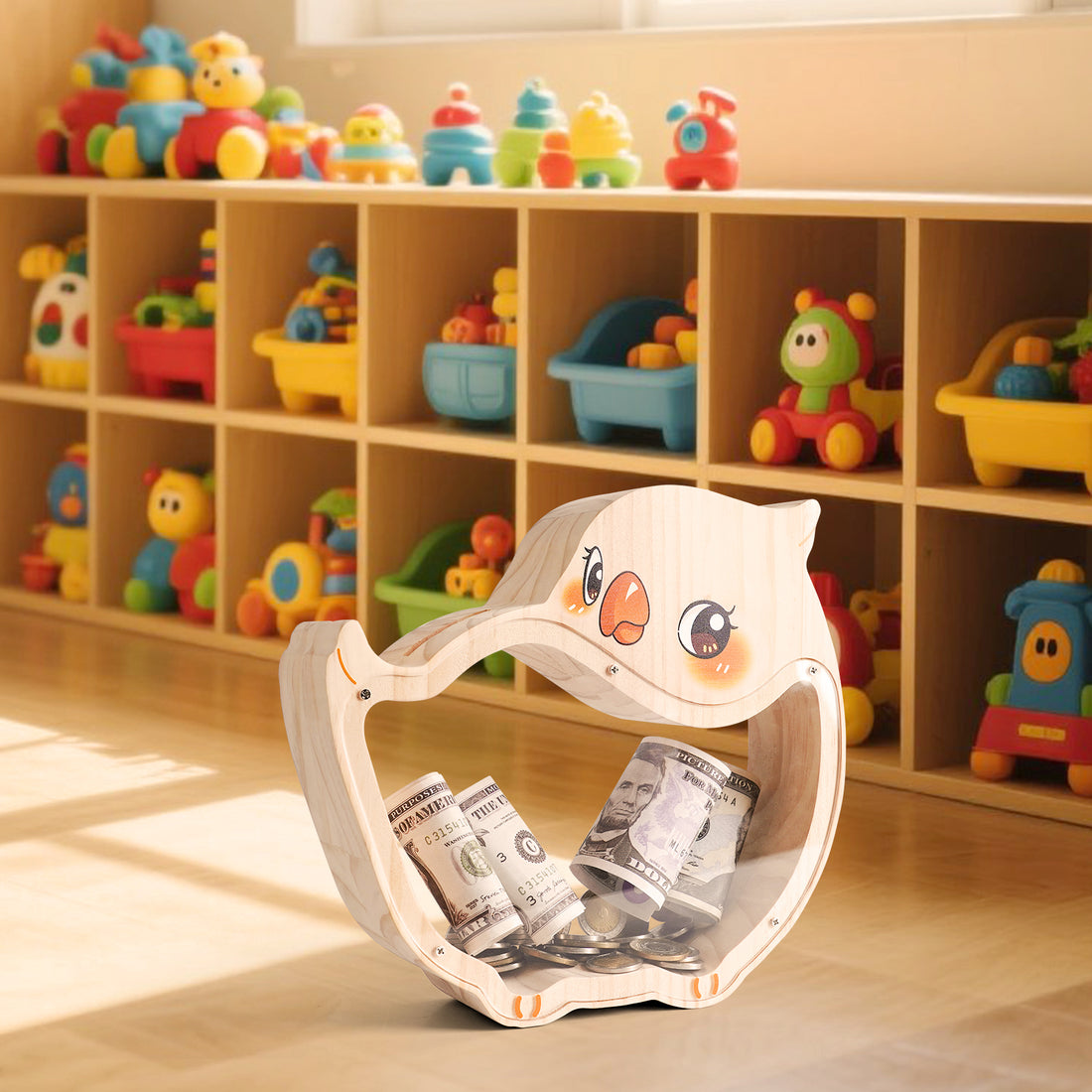 Parrot Coin Bank: Cute, Hand-Painted, Durable