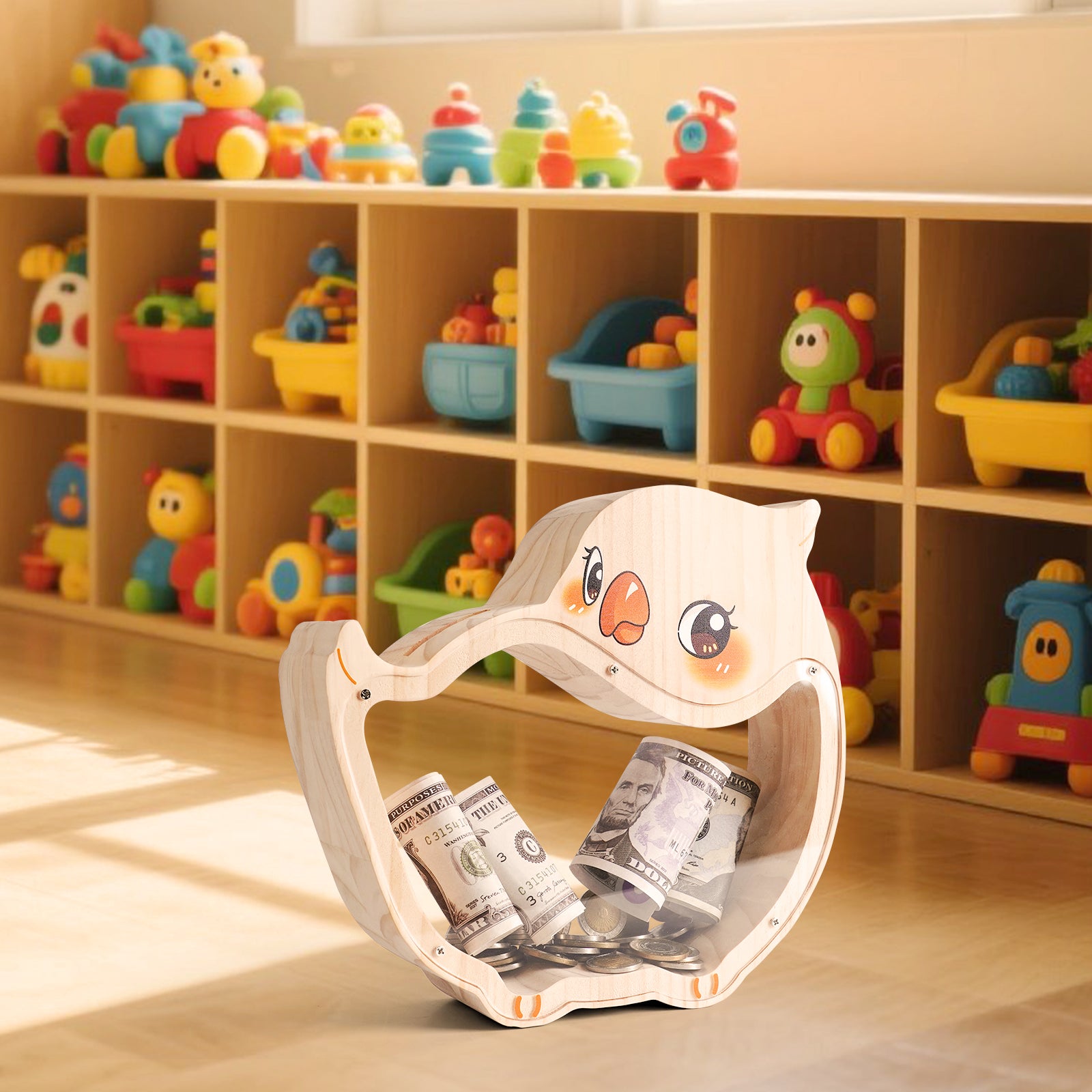 Parrot Coin Bank: Cute, Hand-Painted, Durable