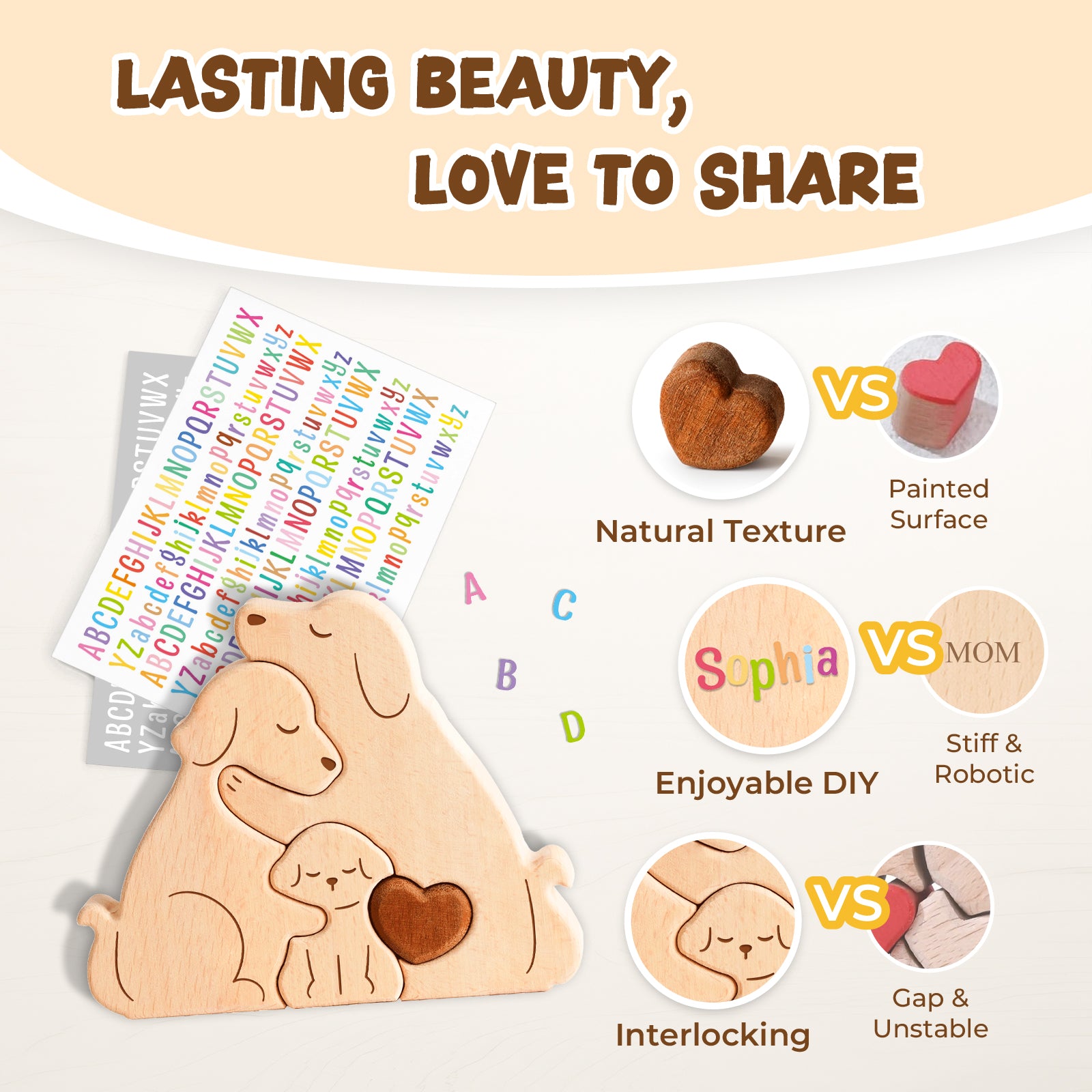 Puppy Family Puzzle: Adorable, Heartwarming Home Decor Gift