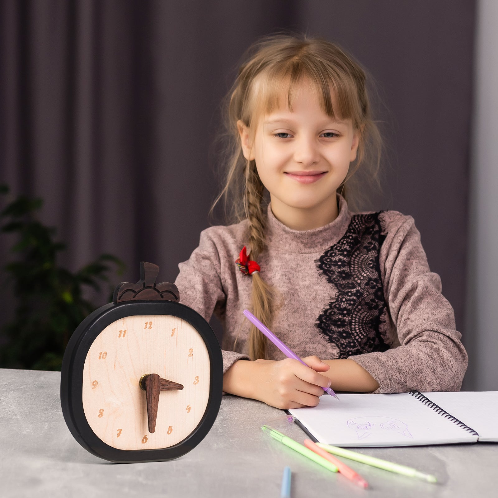 Mangosteen Wooden Desk Clock – Exotic Elegance Meets Functional Art