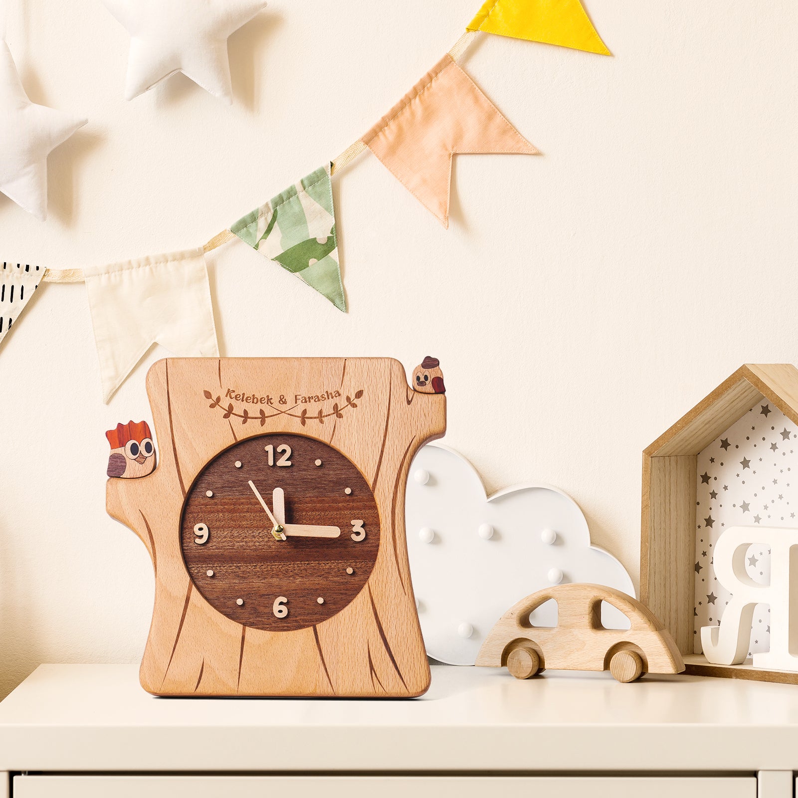 Wooden Forest Wall Clock - Nature-Inspired Artistry Meets Functional Design