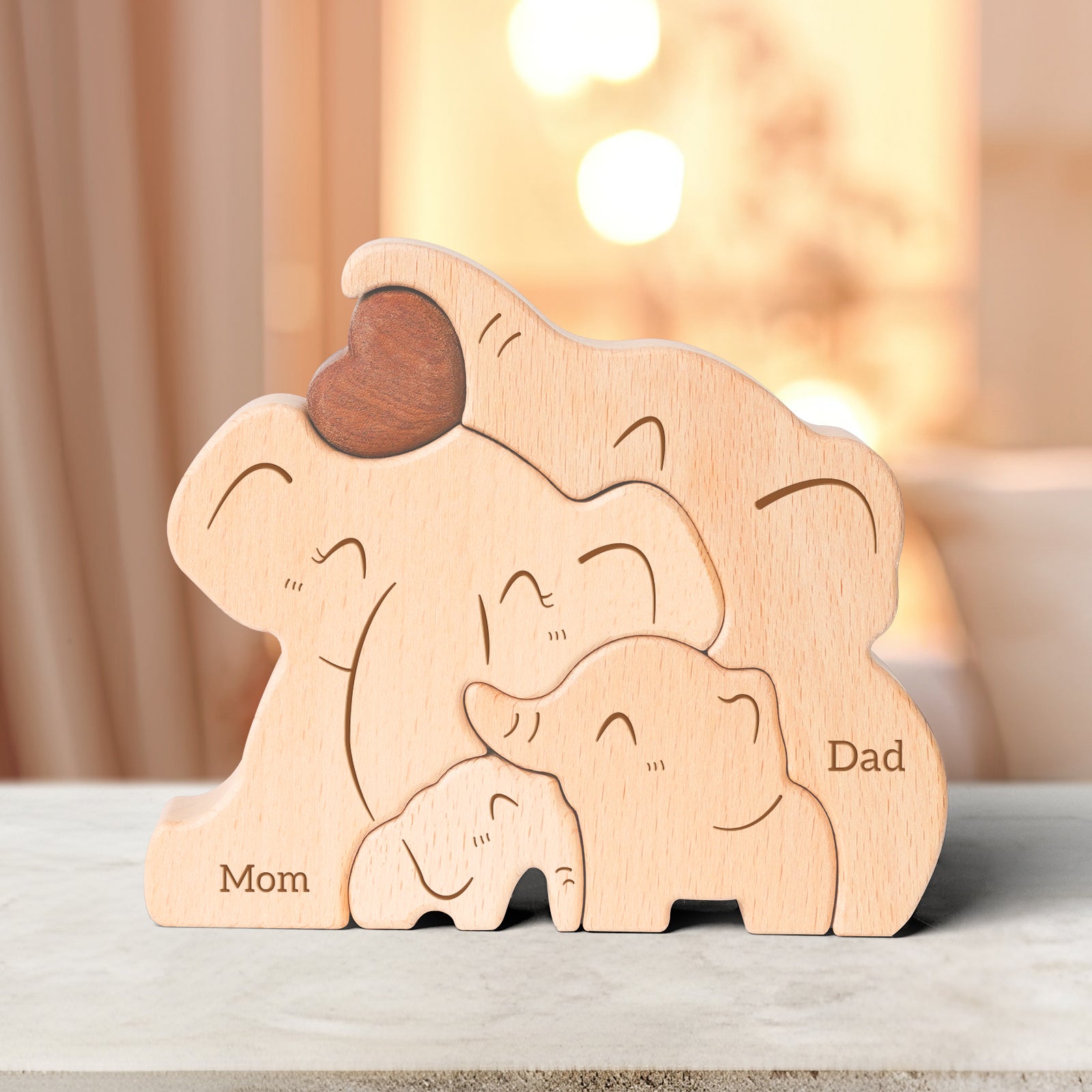 Elephant Family Puzzle: Safari Decor, Heartwarming Gift