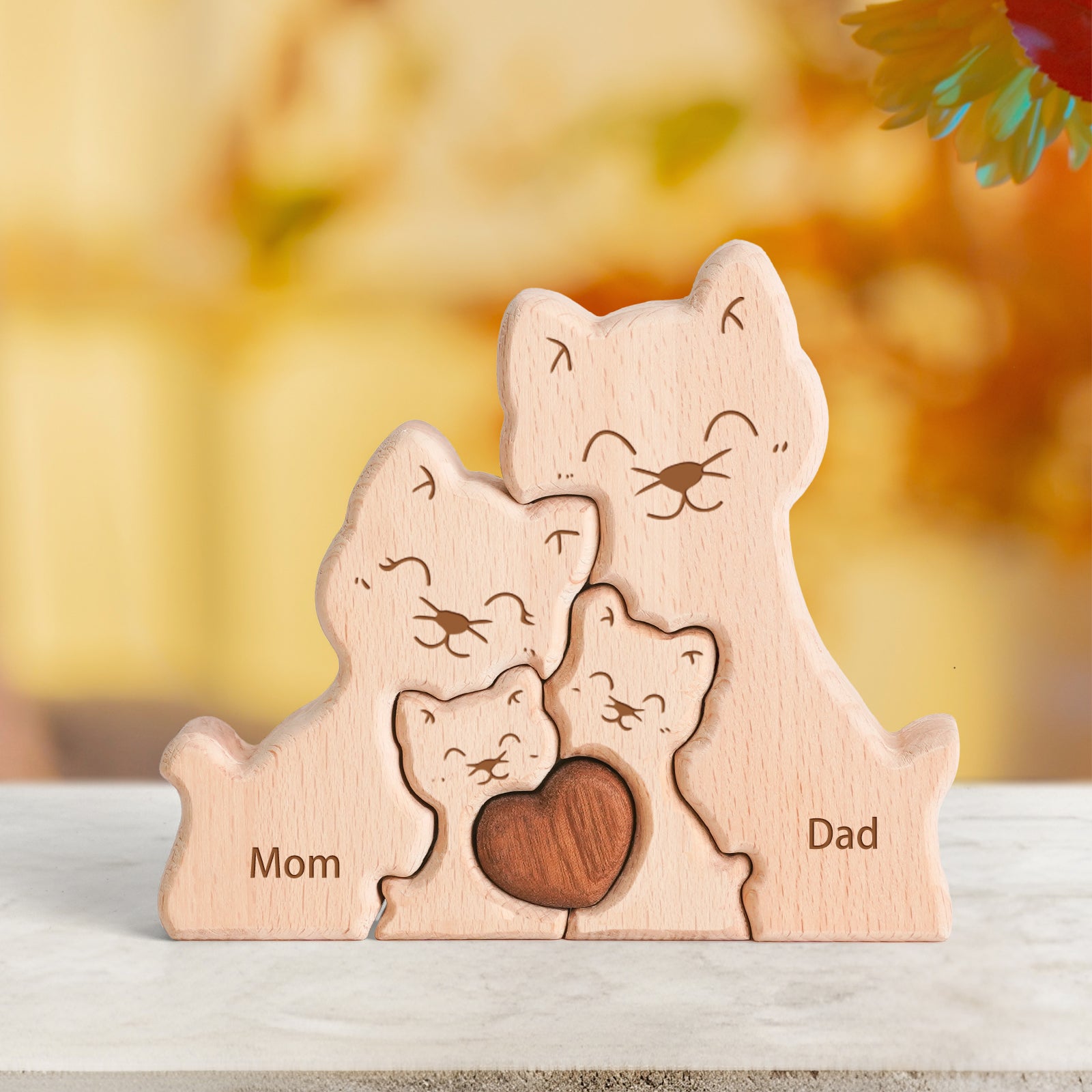 Cat Family Puzzle Set: Adorable, Heartwarming Home Decor Gift