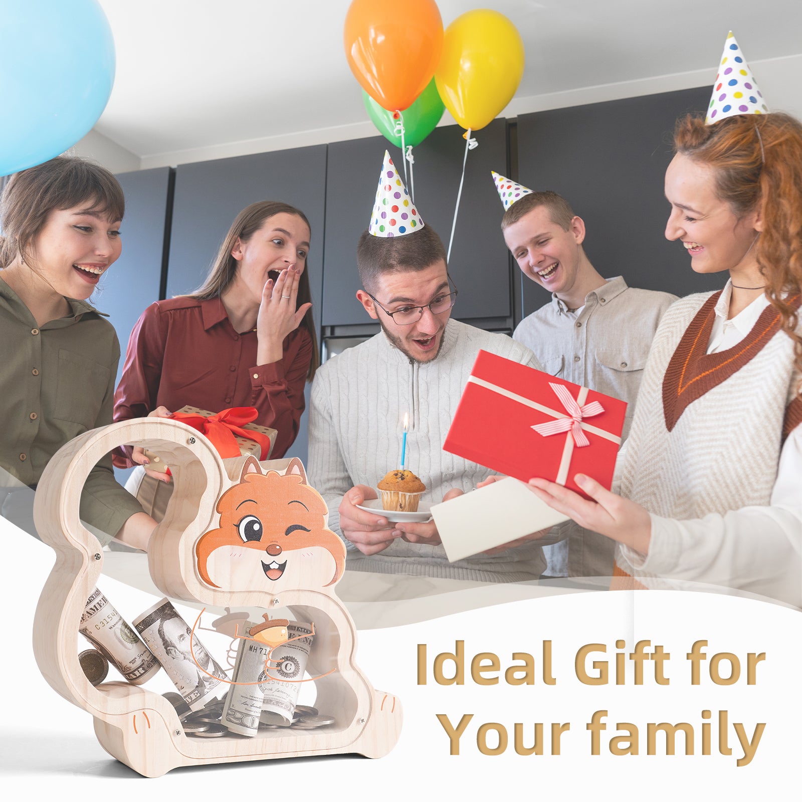 Squirrel Coin Bank: Adorable, Hand-Paintable, Perfect Family Gift