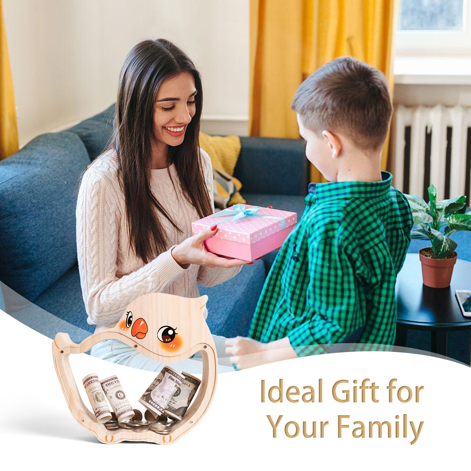 Parrot Coin Bank: Cute, Hand-Painted, Durable