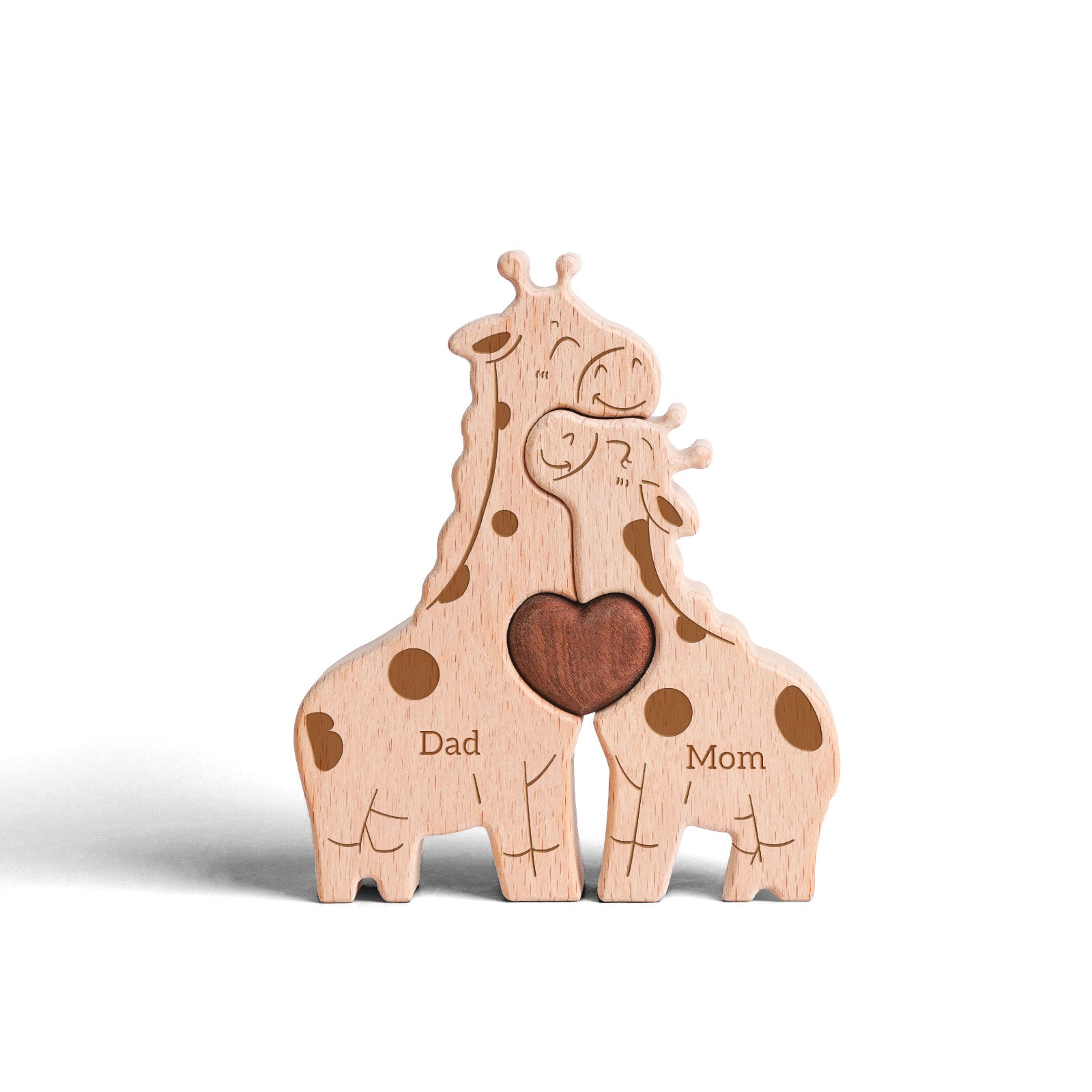 Giraffe Family Puzzle: Savanna Decor, Unique Family Gift