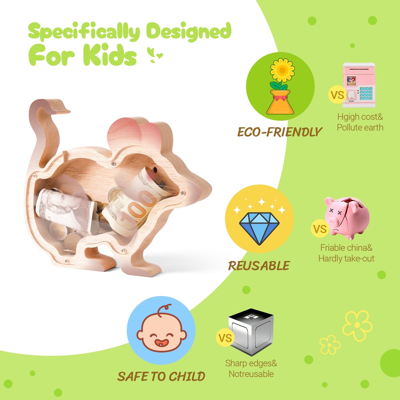 Rat Piggy Banks: Cute, Unbreakable, Safe, Perfect for Kids