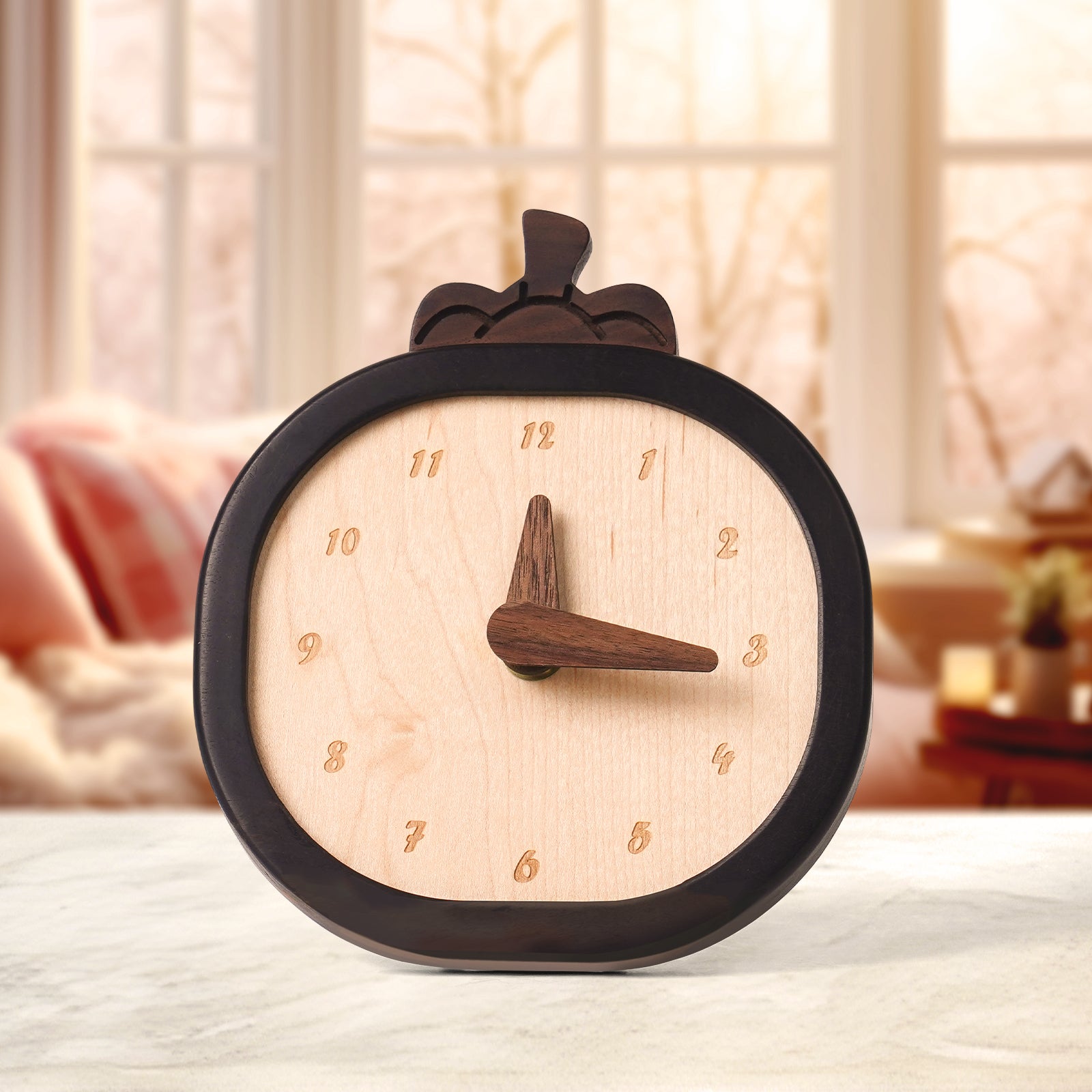 Mangosteen Wooden Desk Clock – Exotic Elegance Meets Functional Art