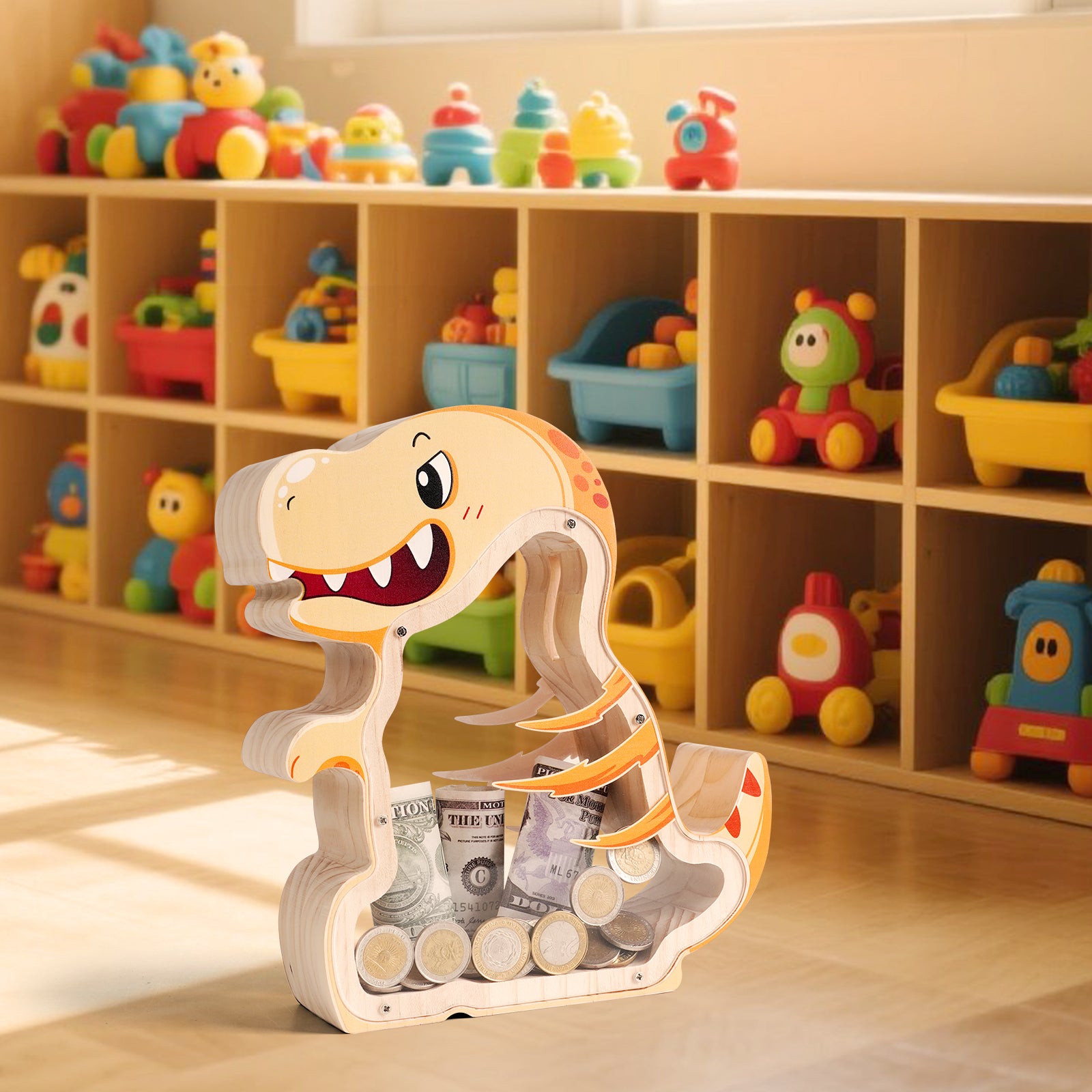 T-Rex Coin Bank: Fun, Decorative Kids' Gift