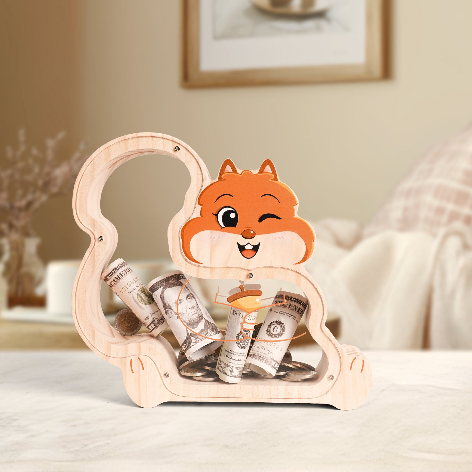 Squirrel Coin Bank: Adorable, Hand-Paintable, Perfect Family Gift