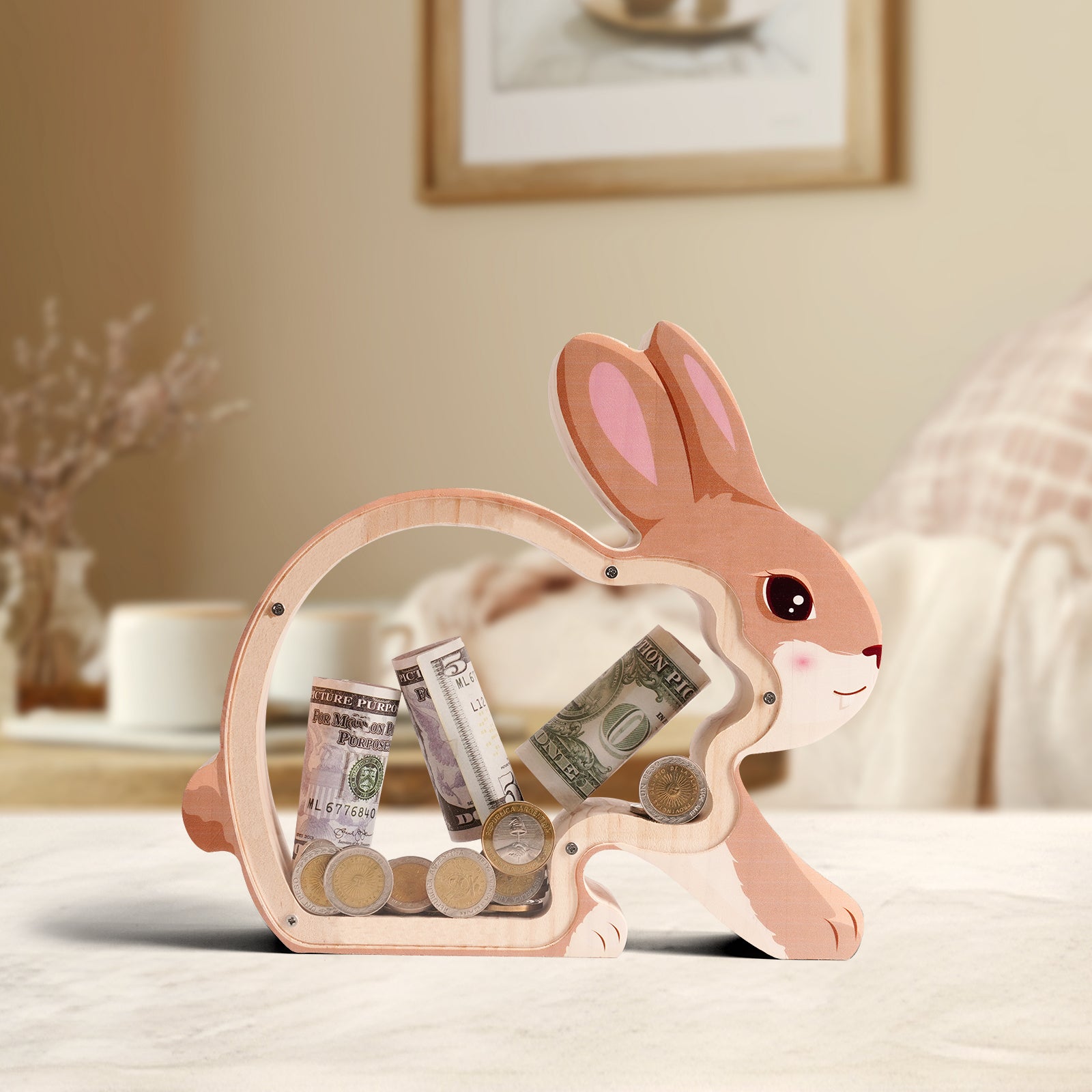 Bunny Coin Bank: Handcrafted, Cute, Perfect Gift
