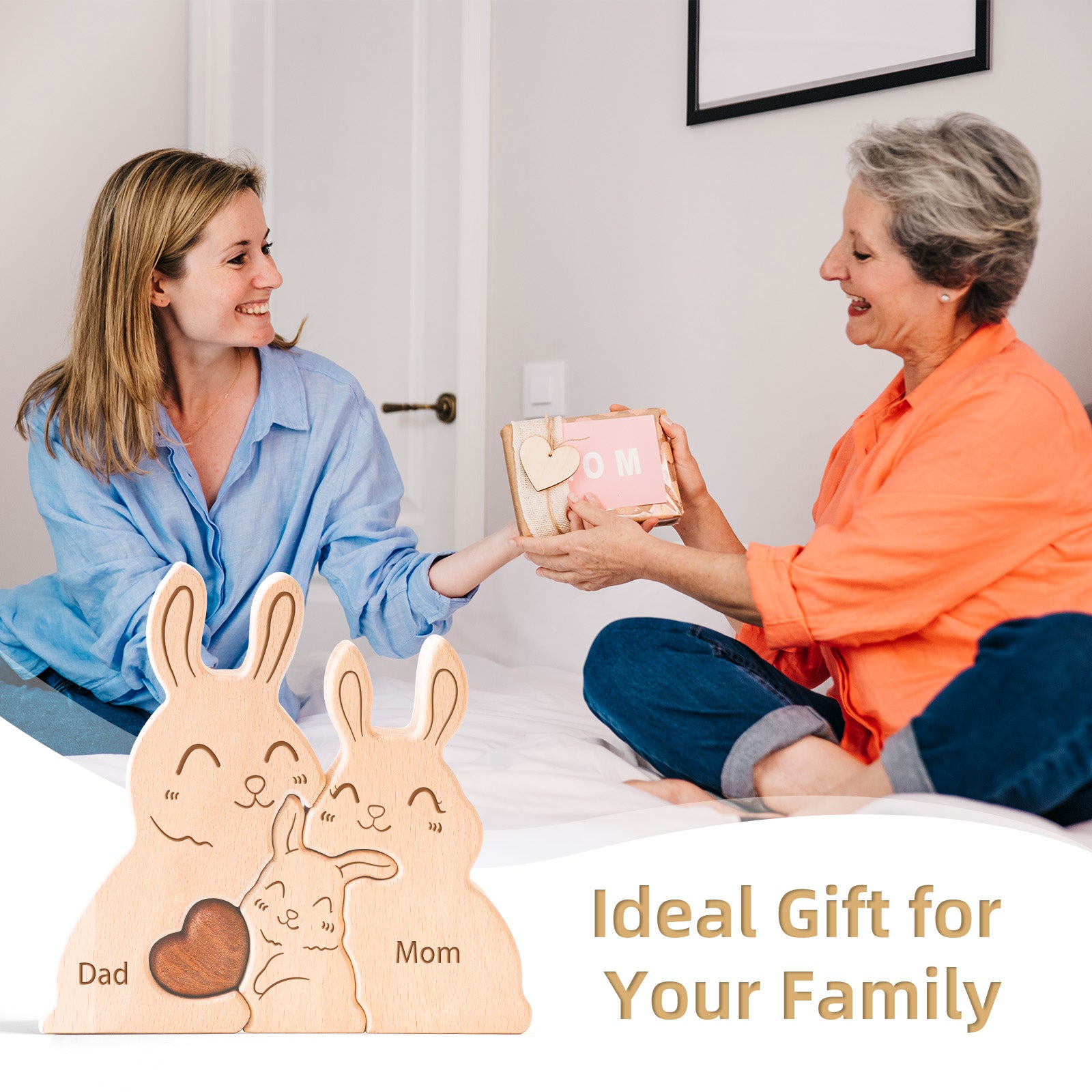 Rabbit Family Puzzle: Whimsical Home Decor, Perfect for Family Bonding