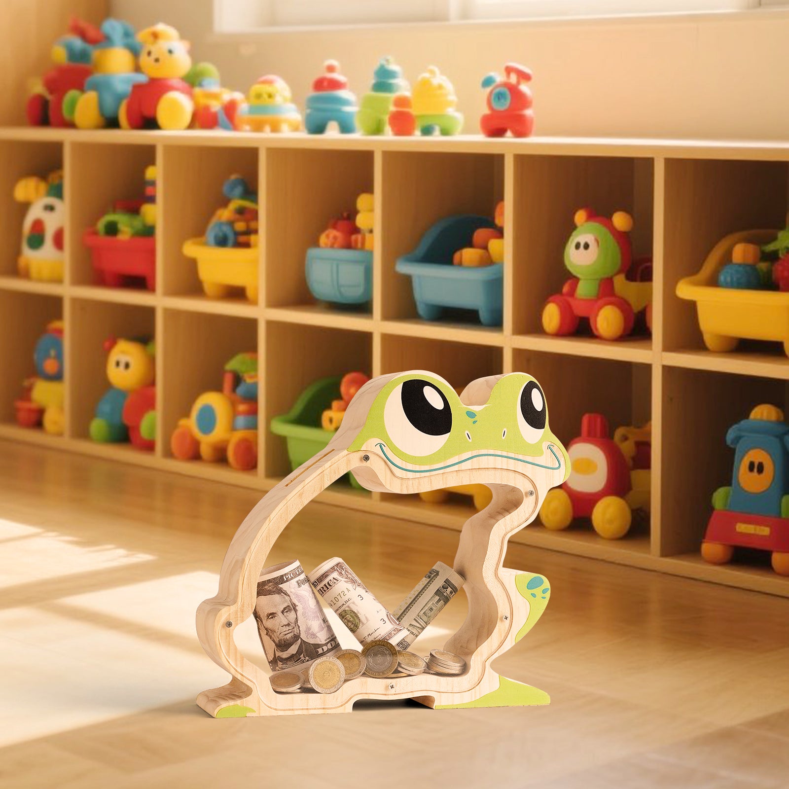 Frog-Shaped Coin Bank: Hand-Painted, Kids' Savings & Decorative Gift