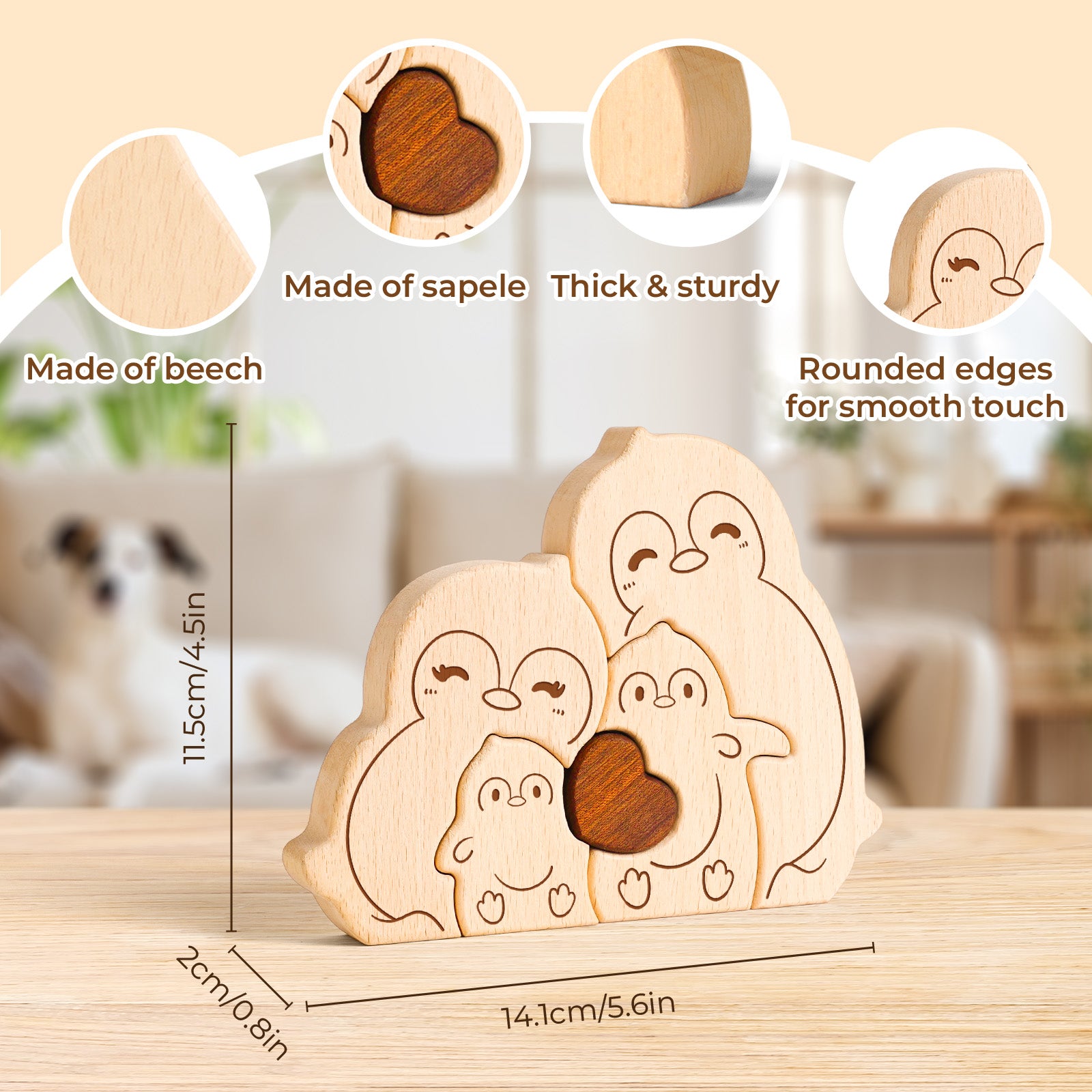 Penguin Family Puzzle: Adorable Home Decor, Heartwarming Family Gift