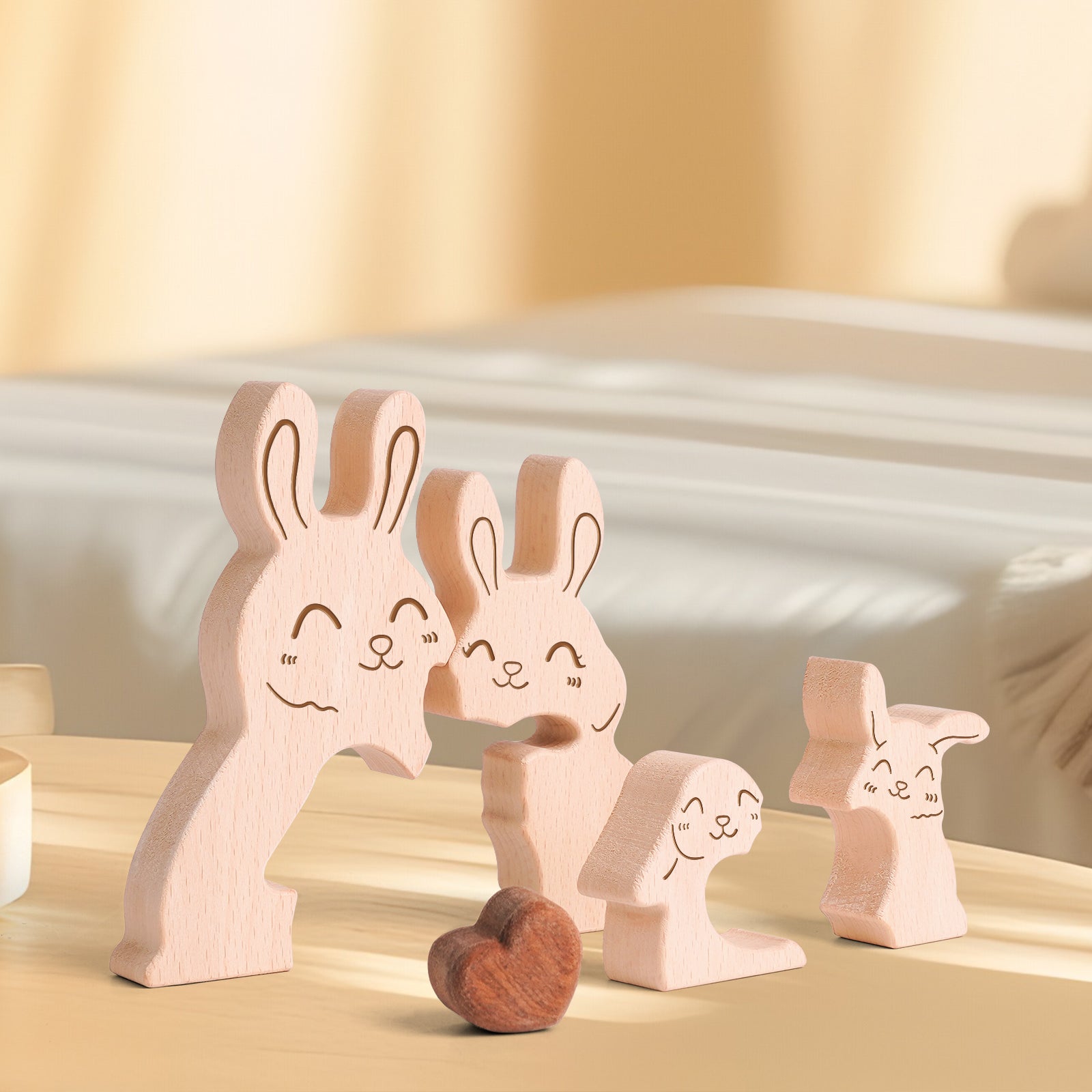 Rabbit Family Puzzle: Whimsical Home Decor, Perfect for Family Bonding