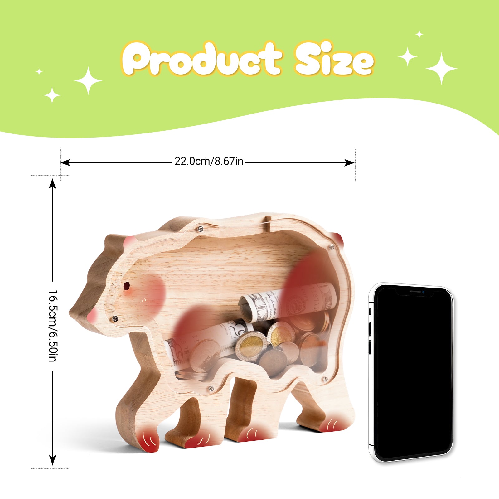 Bear Piggy Banks: Cute, Unbreakable, Safe, Ideal for Kids