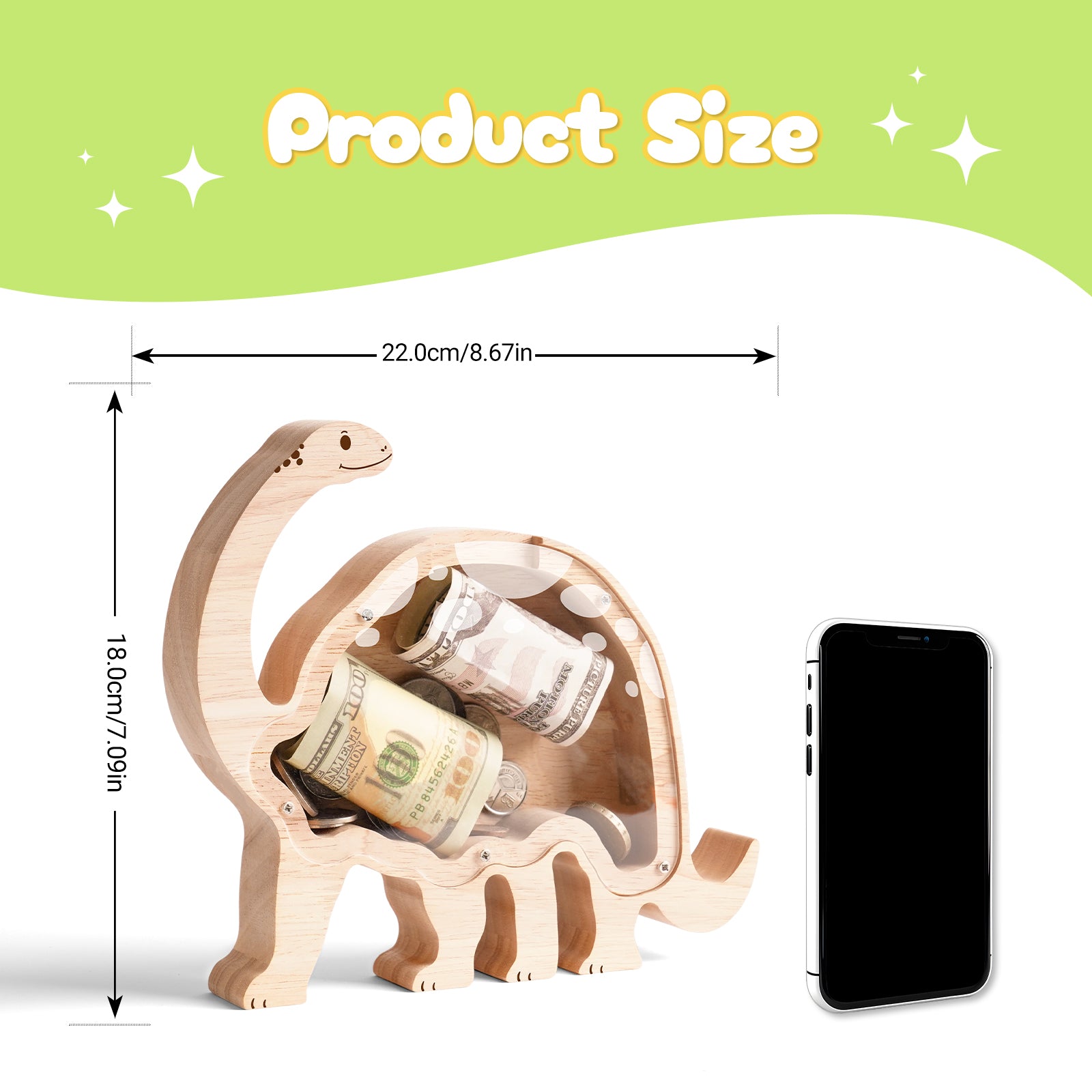 Brachiosaurus Piggy Bank: Unbreakable, Cute, Personalized Gift