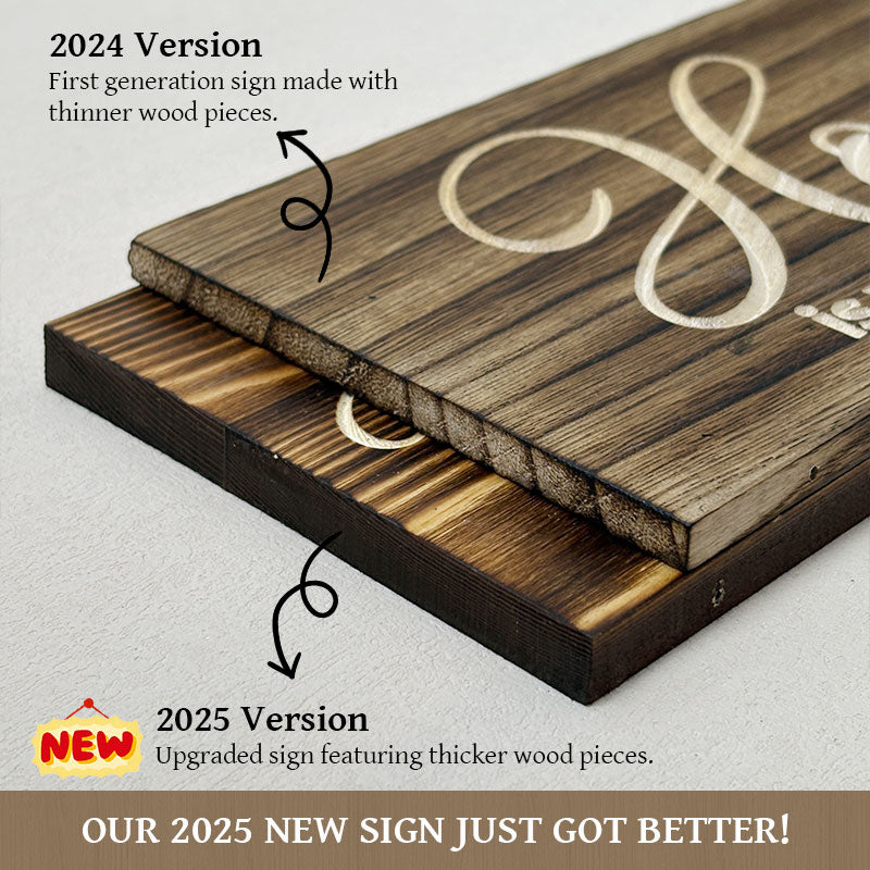 Personalized Family & Grandkids Hanging Sign | Deep Engraved Edition