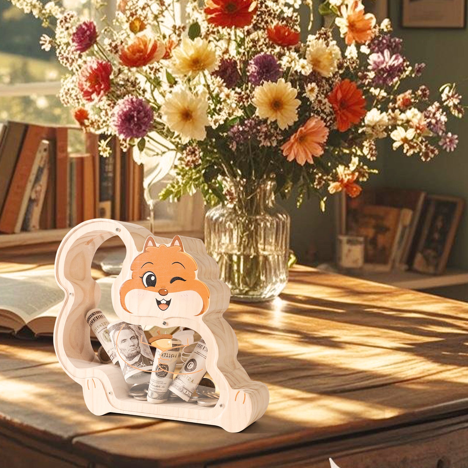 Squirrel Coin Bank: Adorable, Hand-Paintable, Perfect Family Gift