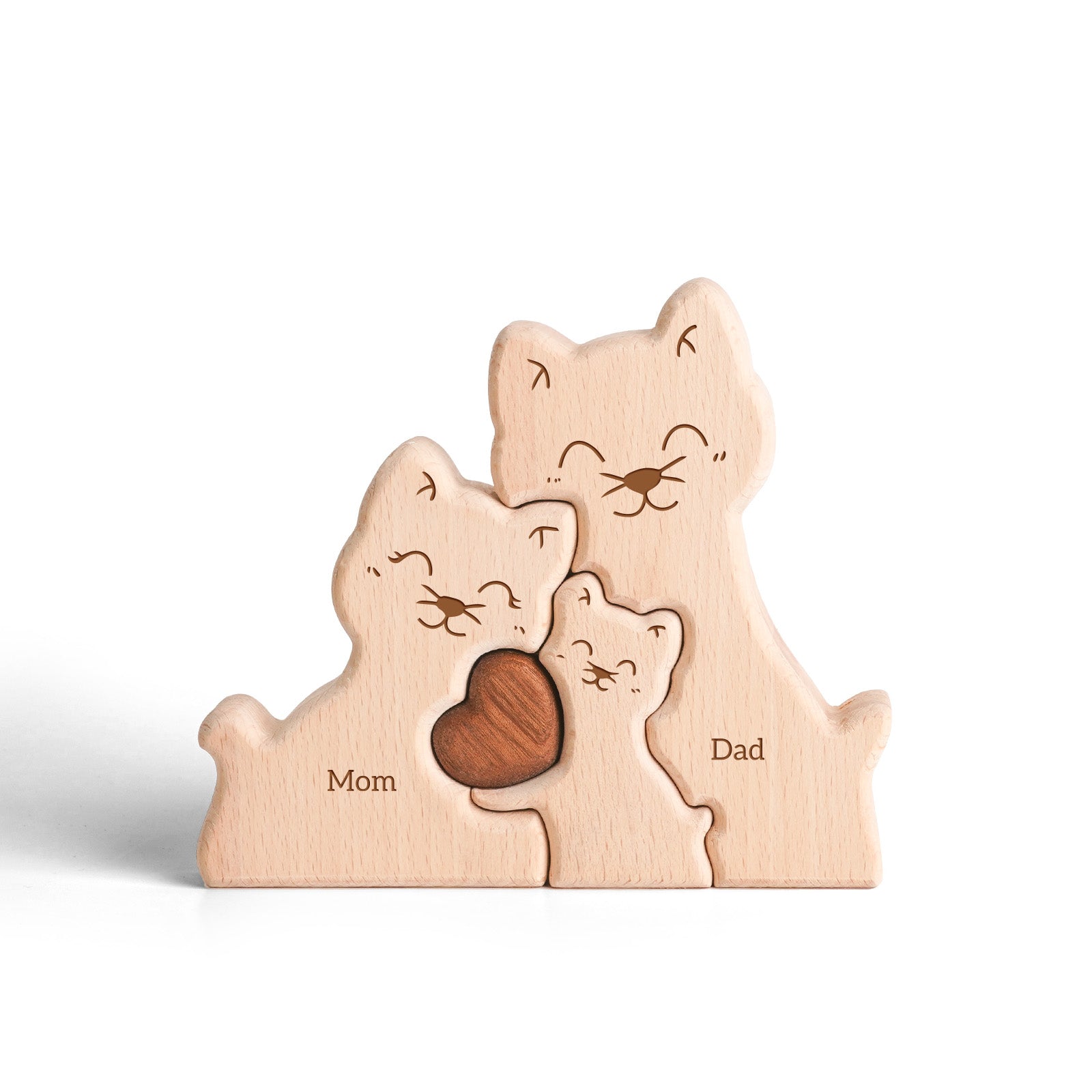 Cat Family Puzzle Set: Adorable, Heartwarming Home Decor Gift